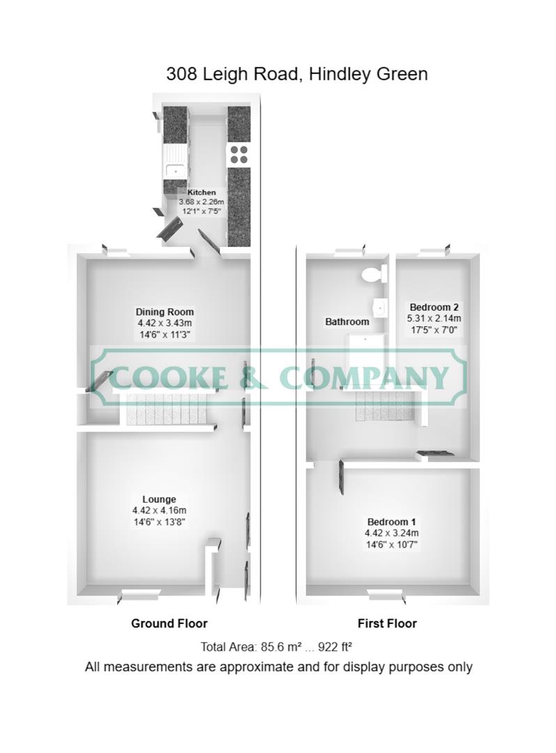 308, Leigh Road, Hindley Green floorplan