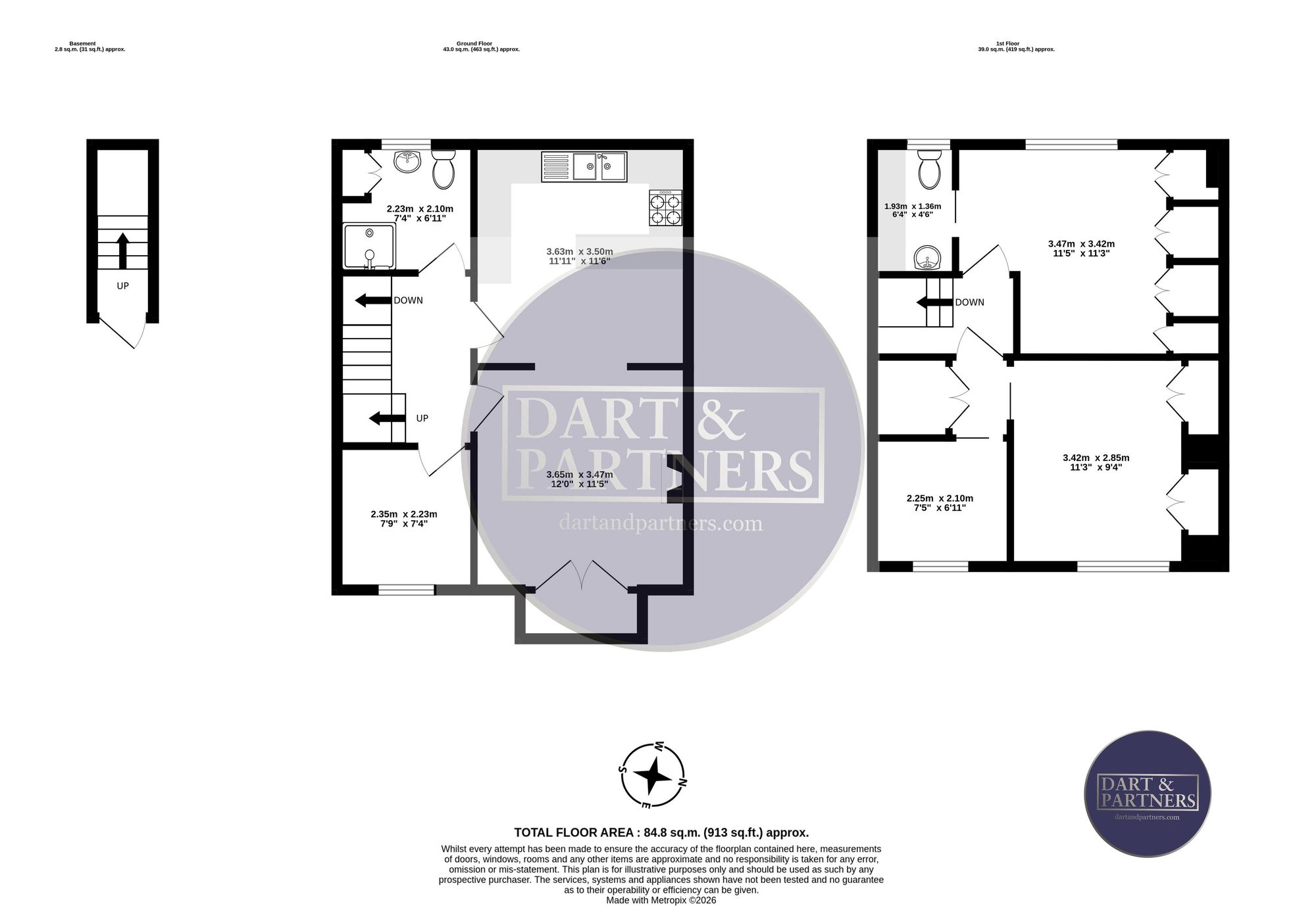 Top Flat, 11 Westbrook Avenue, Teignmouth floorplan