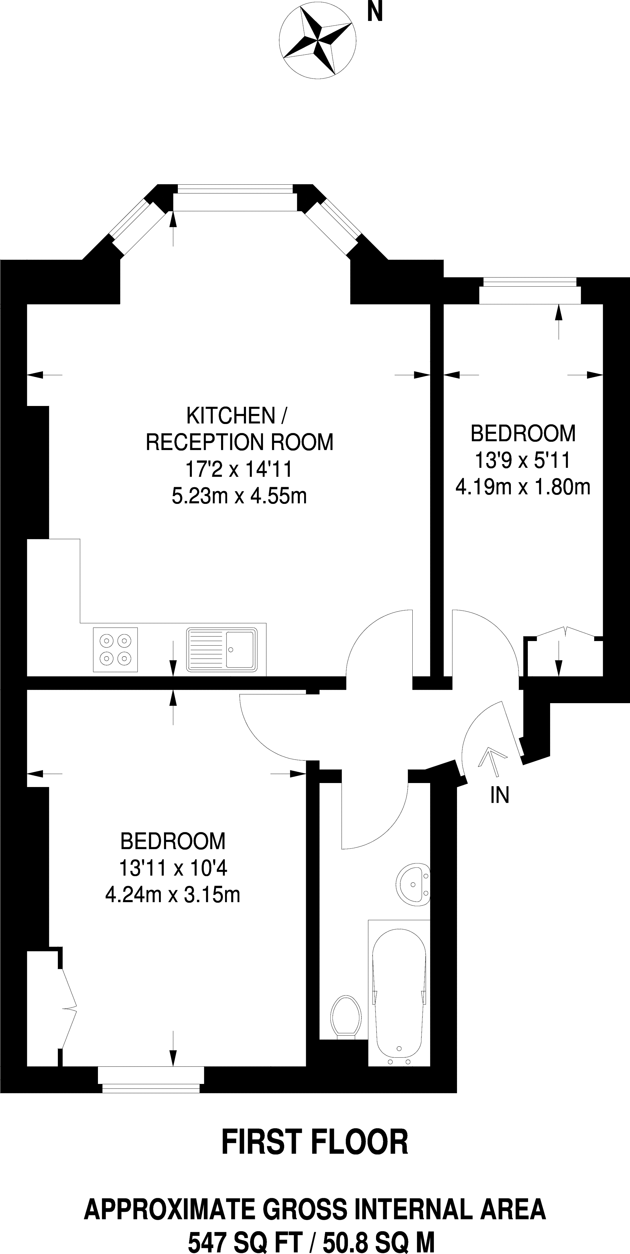 2 Bedrooms Flat to rent in Clapham Road, Clapham North SW9