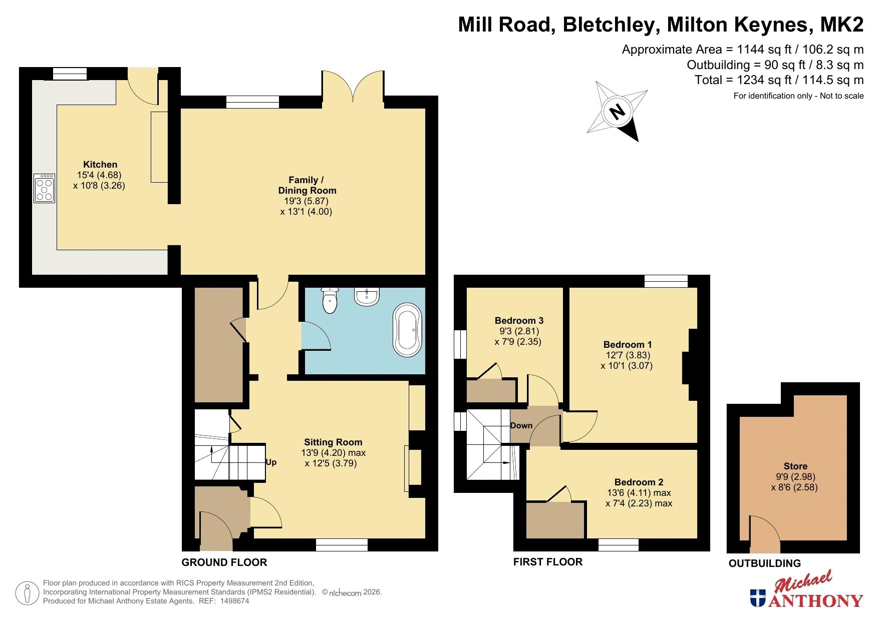 1, Mill Road, Milton Keynes floorplan