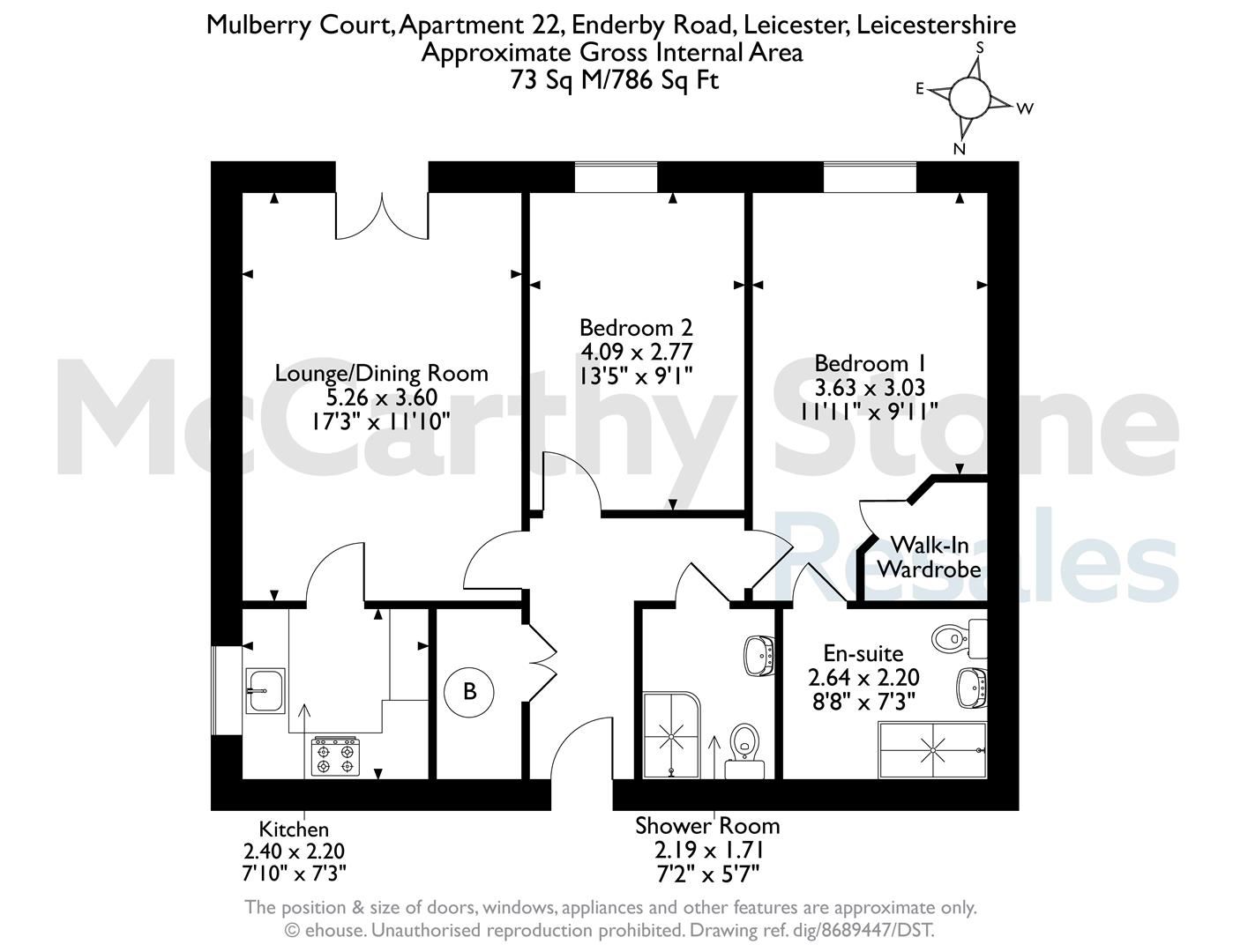 22 Mulberry Court, Enderby Road, Leicester floorplan