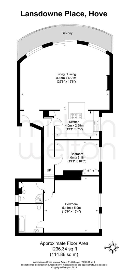 2 Bedrooms Flat for sale in Lansdowne Place, Hove BN3