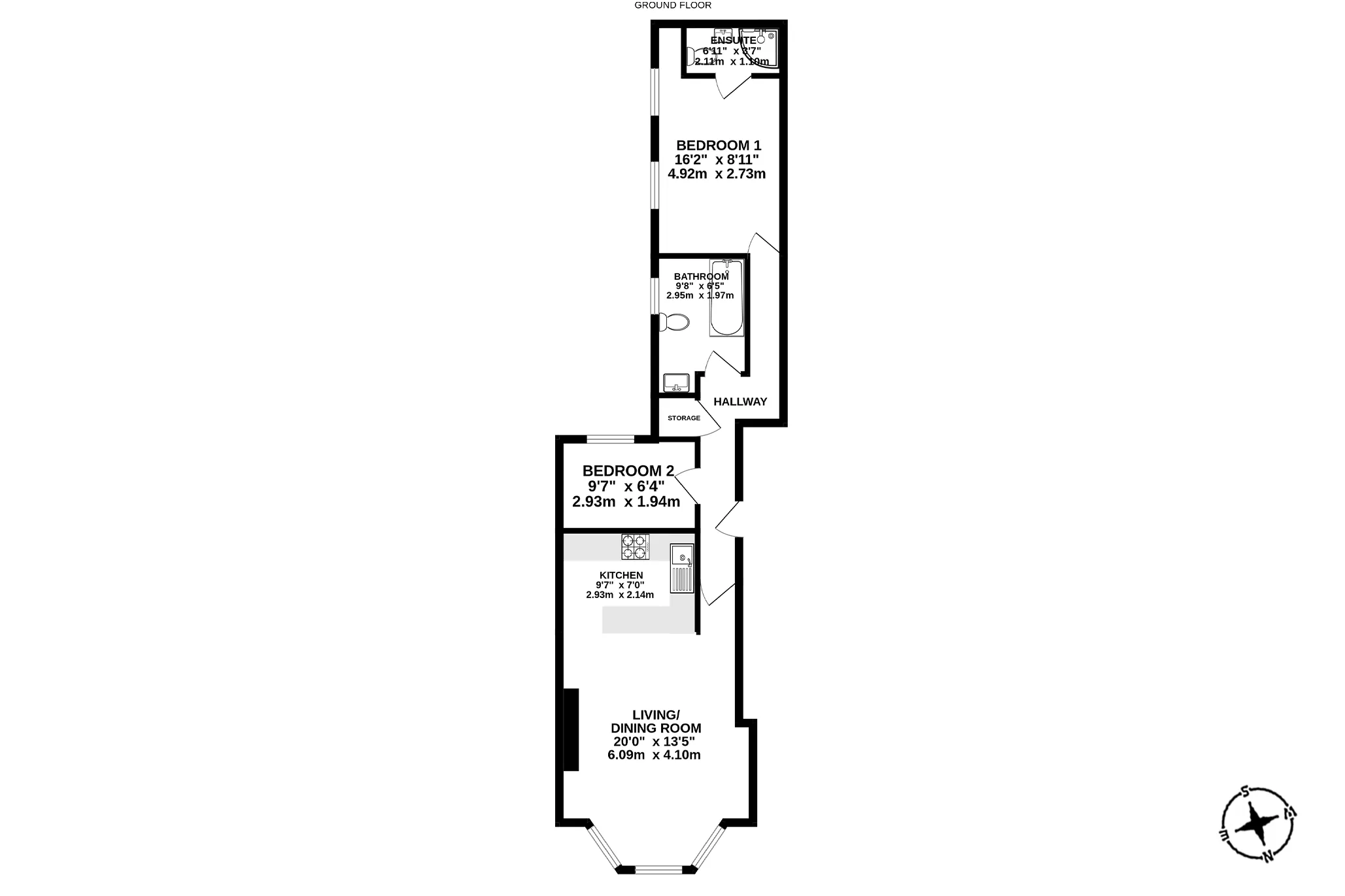 Flat 2, 7 Mona Drive, Douglas floorplan