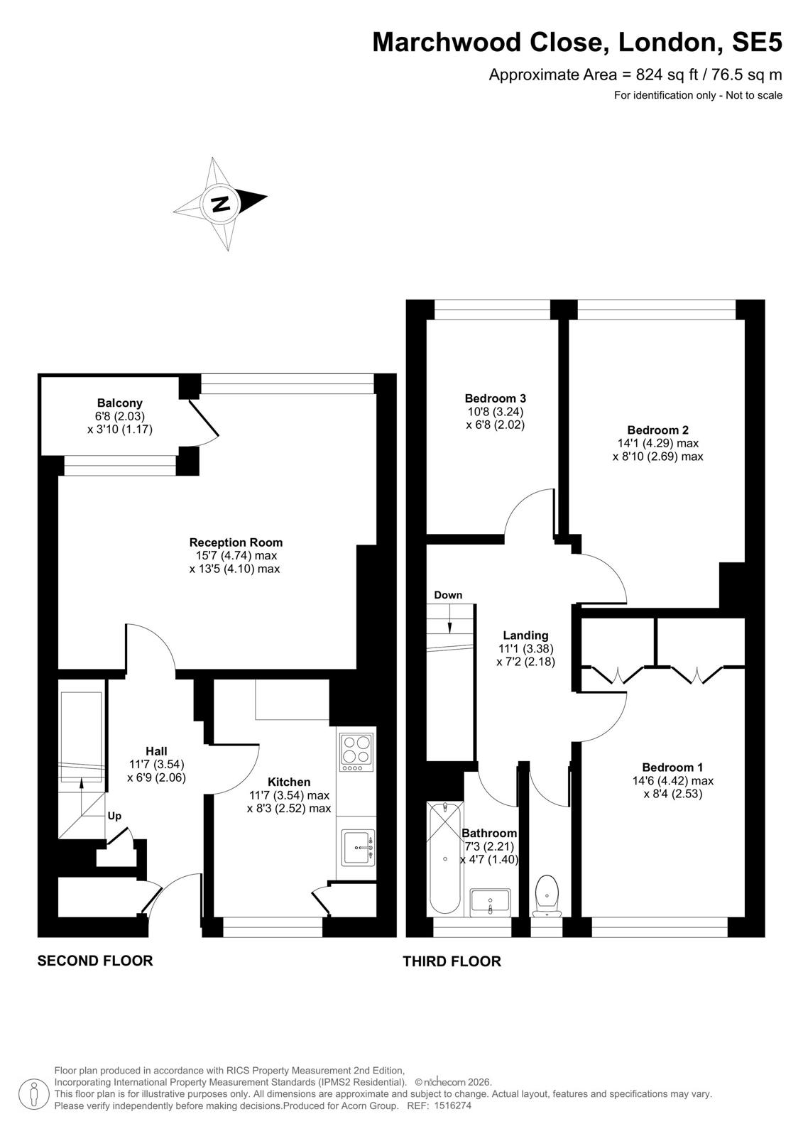 74, Marchwood Close, London floorplan