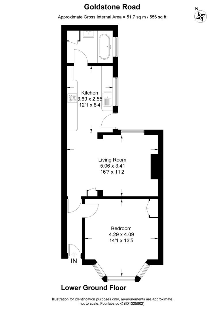Basement, 93, Goldstone Road, Hove floorplan