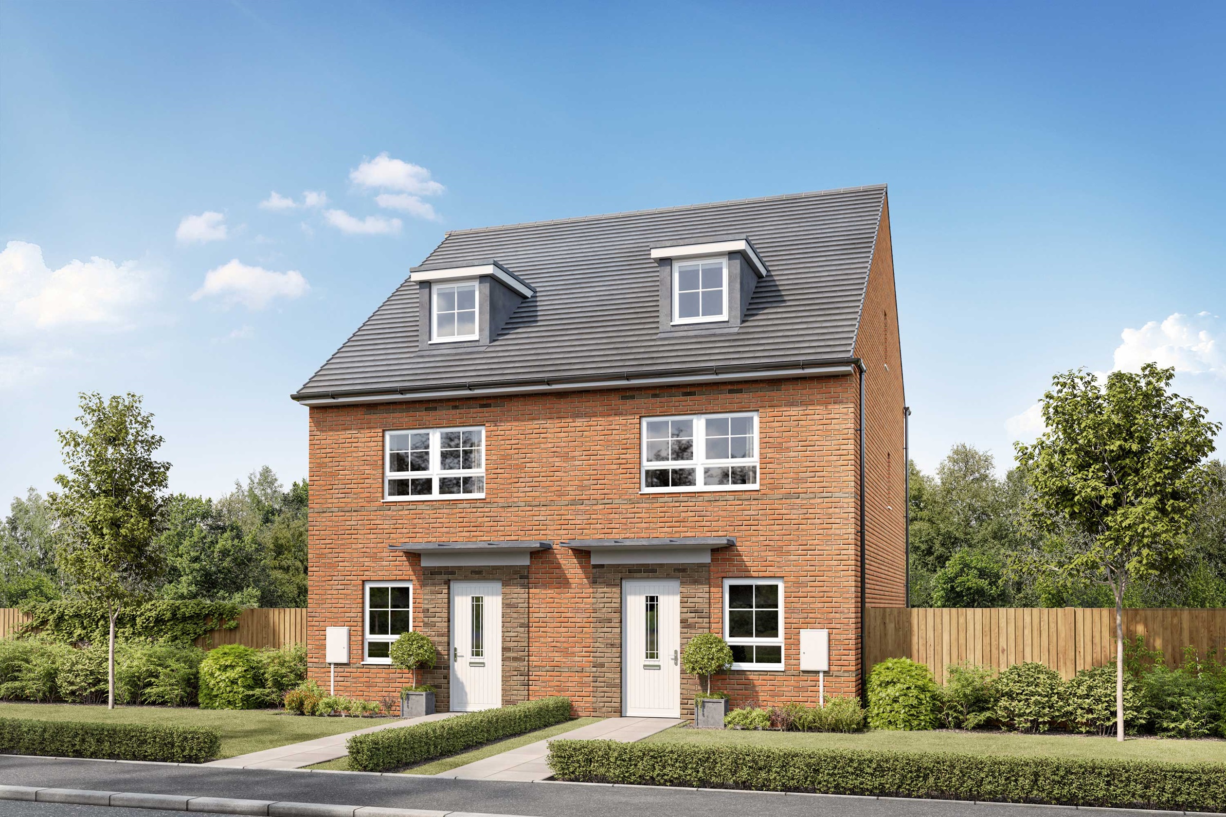 Exterior CGI View Of Our 3 Bed Kingsville Home