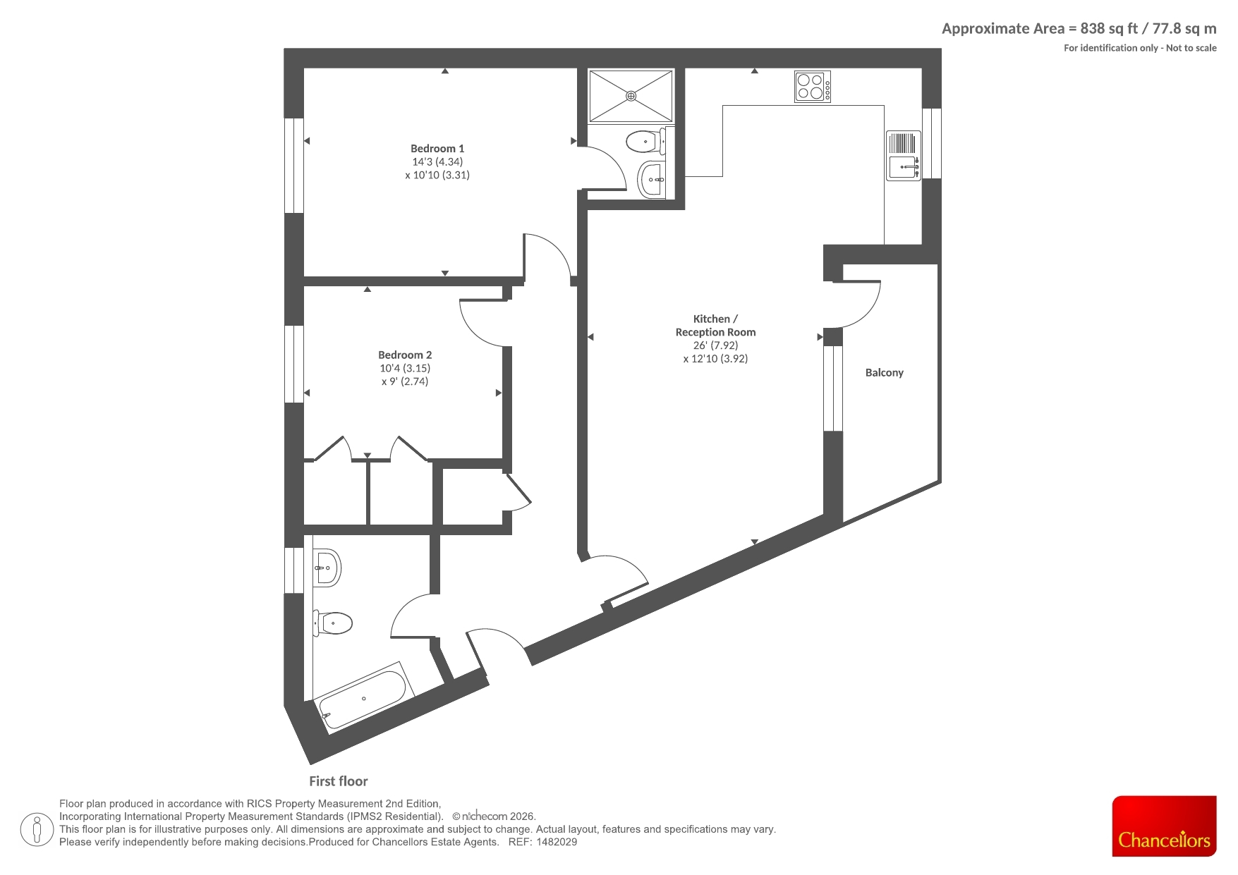4 Locksbridge House, 1, Divot Way, Basingstoke floorplan