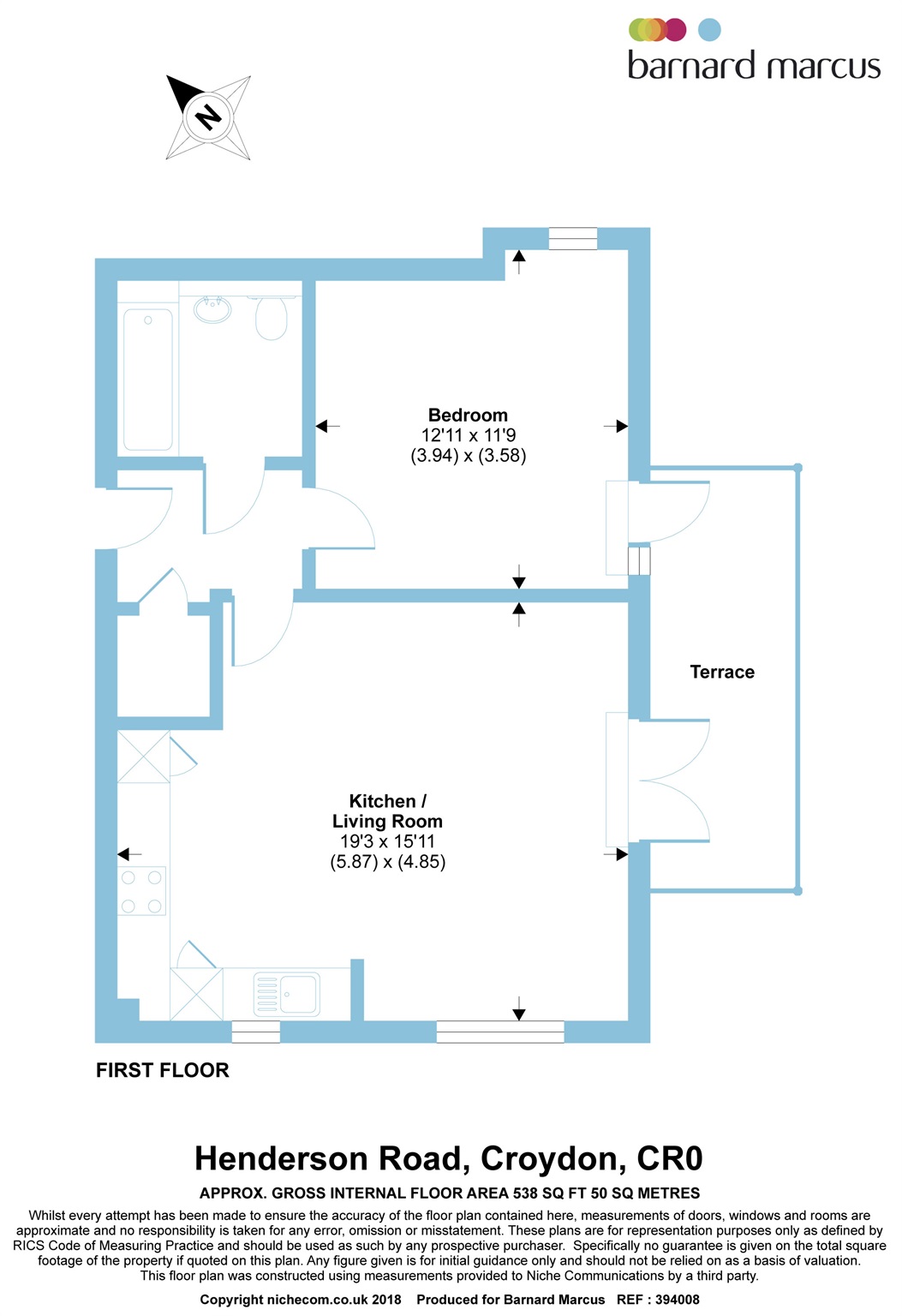 1 Bedrooms Flat for sale in Henderson Road, Croydon CR0