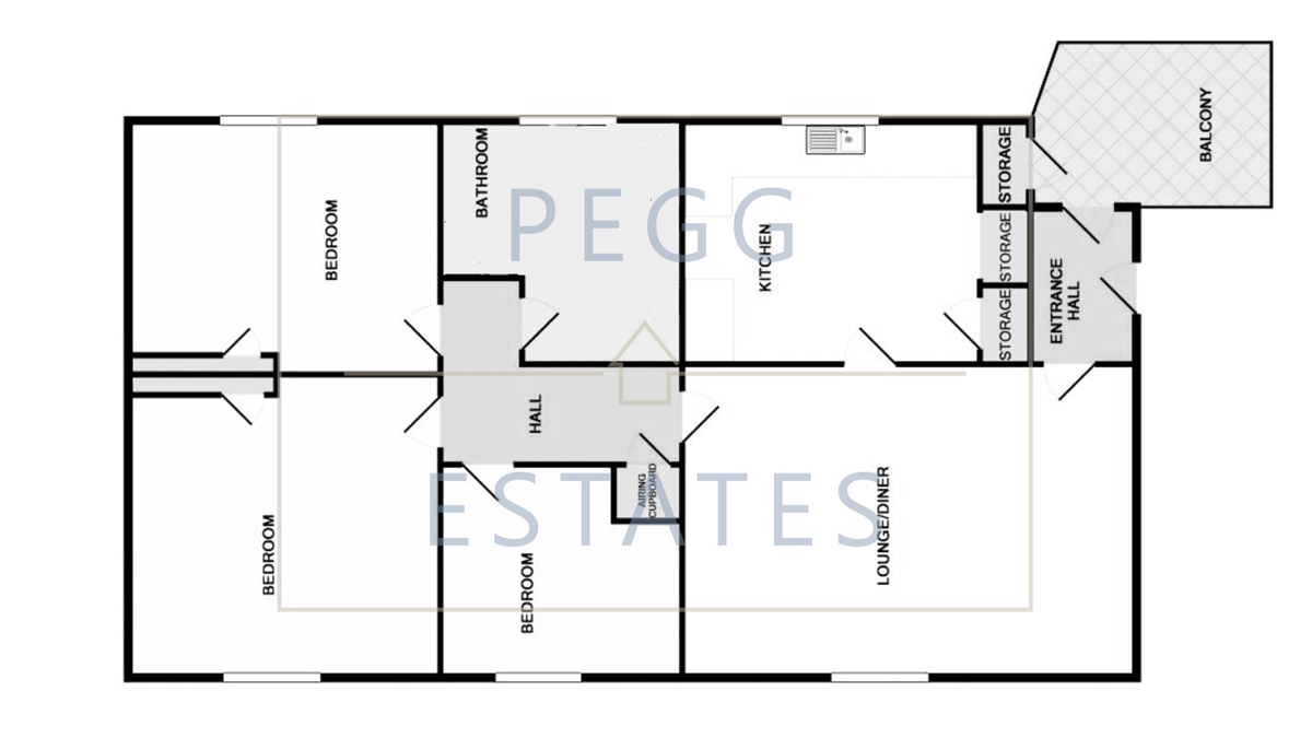 Queensway House, Queensway, Newton Abbot TQ12, 3 bedroom flat for sale