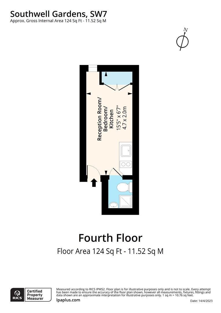 Flat 23, 5, Southwell Gardens, London floorplan