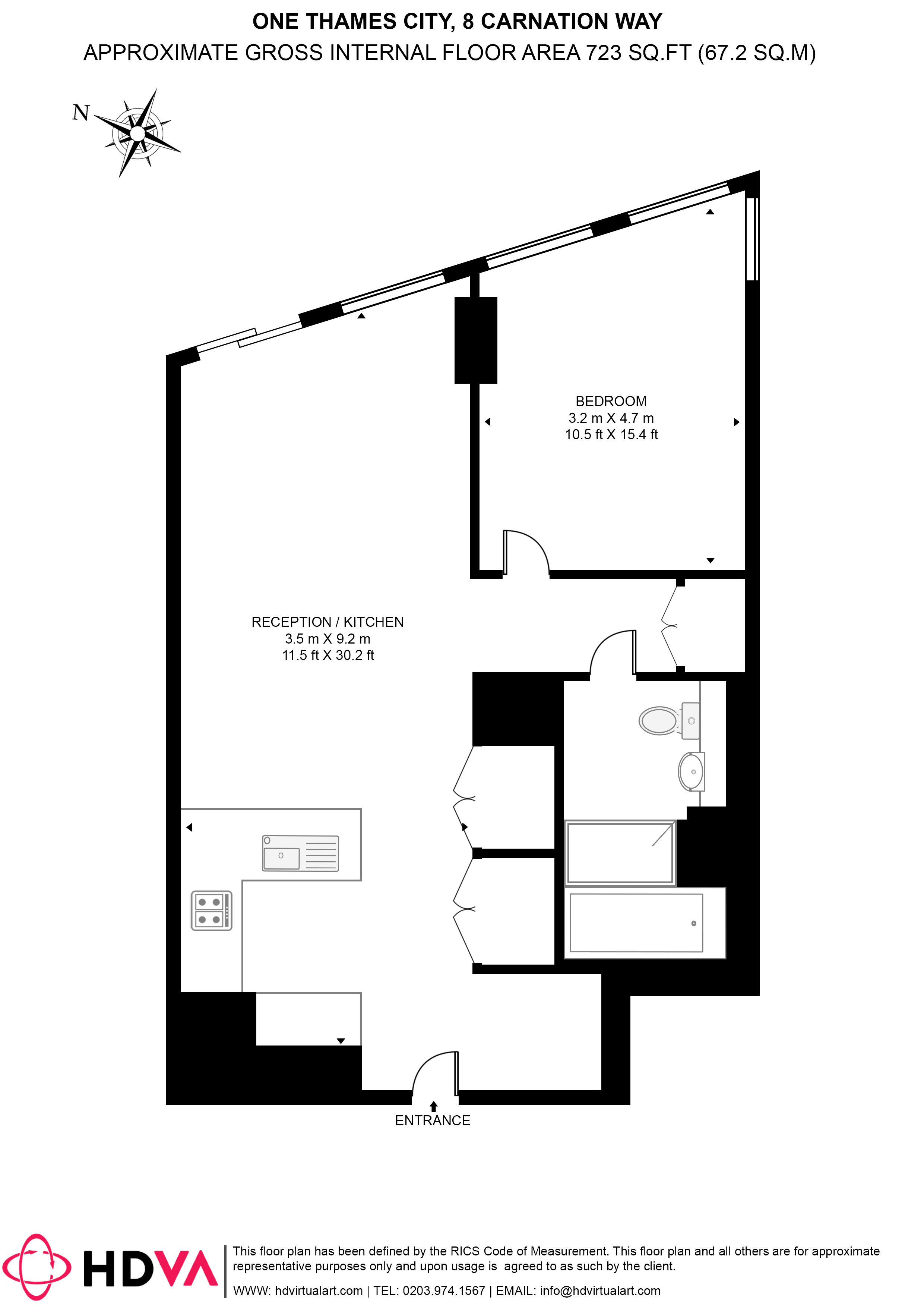Apartment B0902, 8, Carnation Way, London floorplan