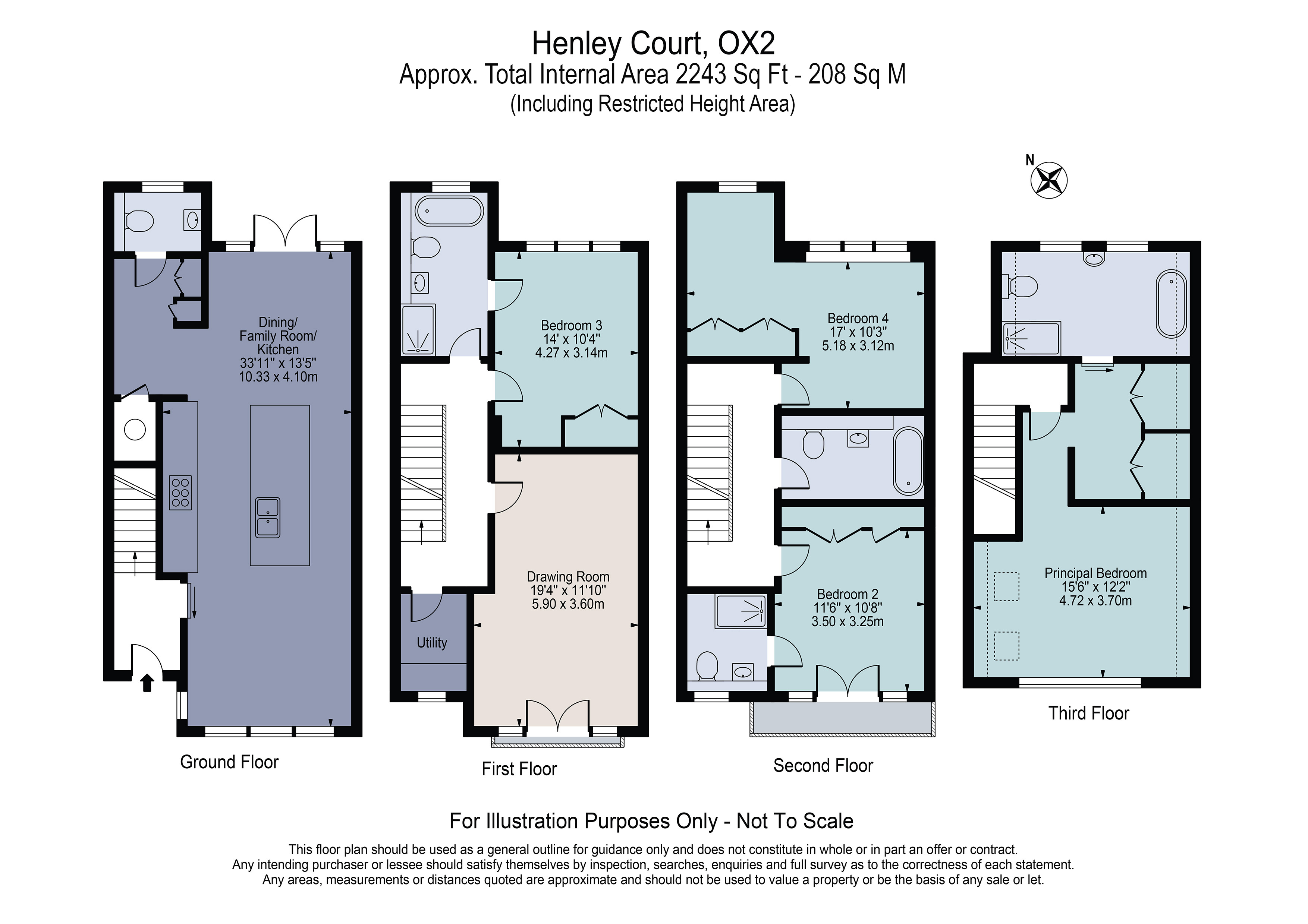 6 Henley Court, 3, Hernes Crescent, Oxfordshire floorplan