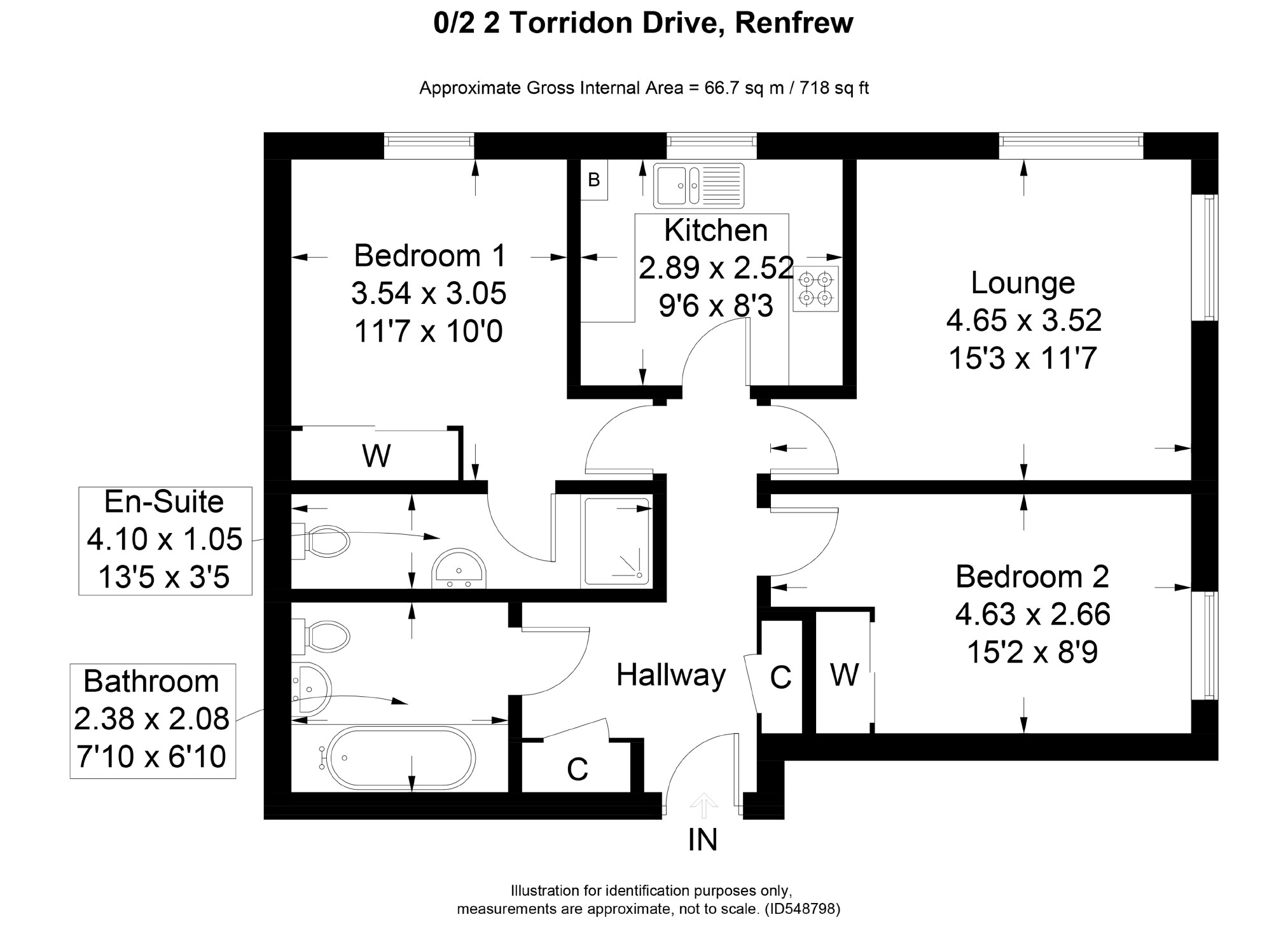 2 Bedrooms Flat for sale in Torridon Drive, Renfrew PA4
