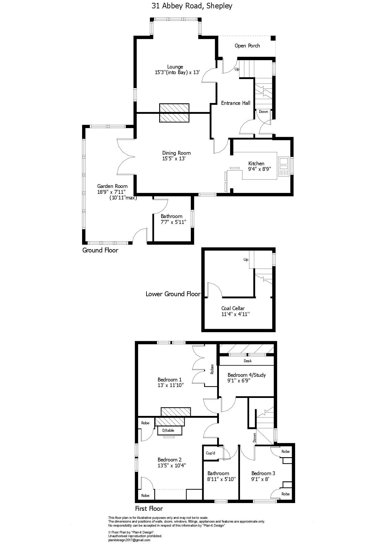 Wyndhurst, 31, Abbey Road, Hudedersfield floorplan
