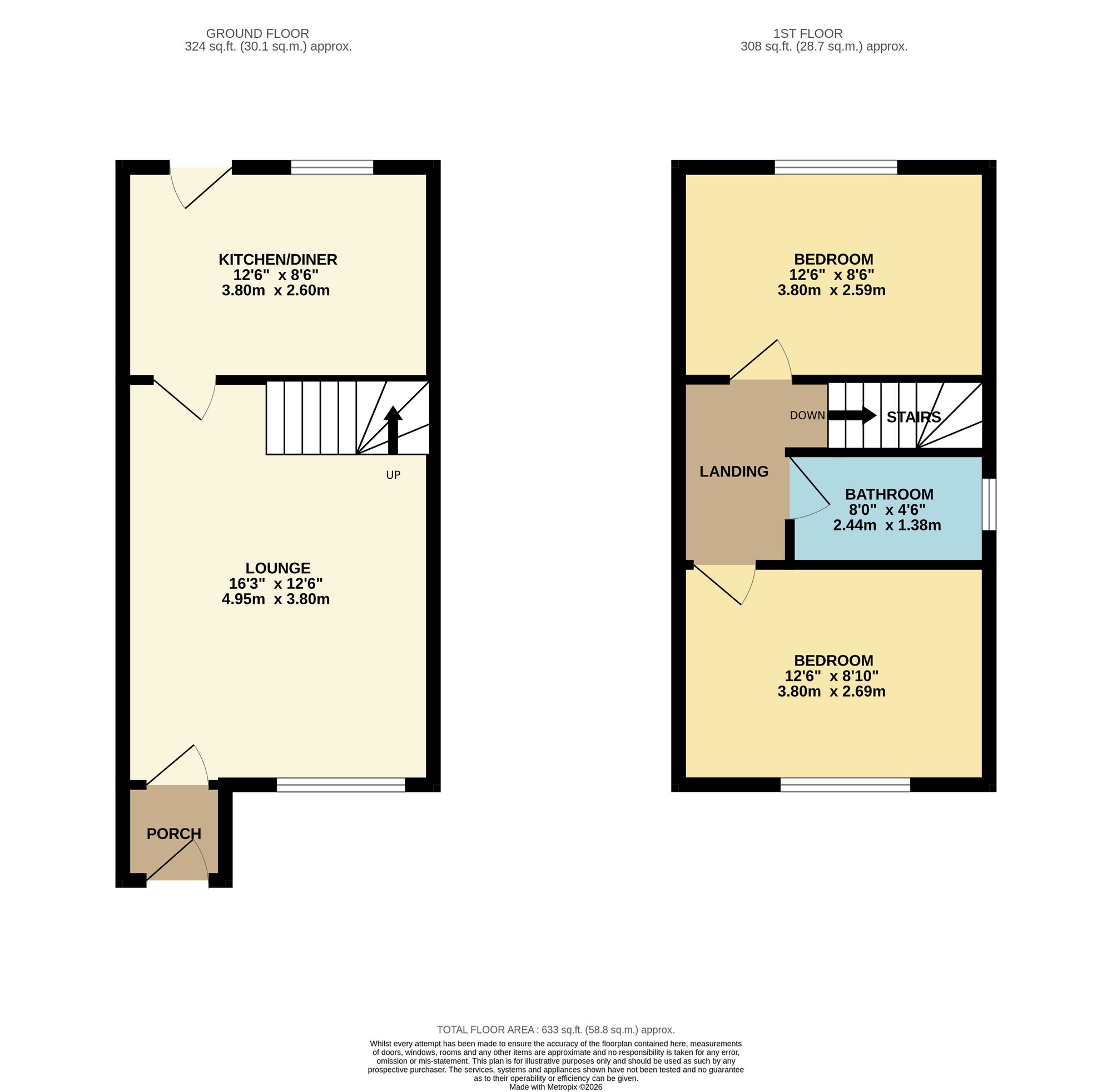 6 Honiton Grove, Manchester floorplan