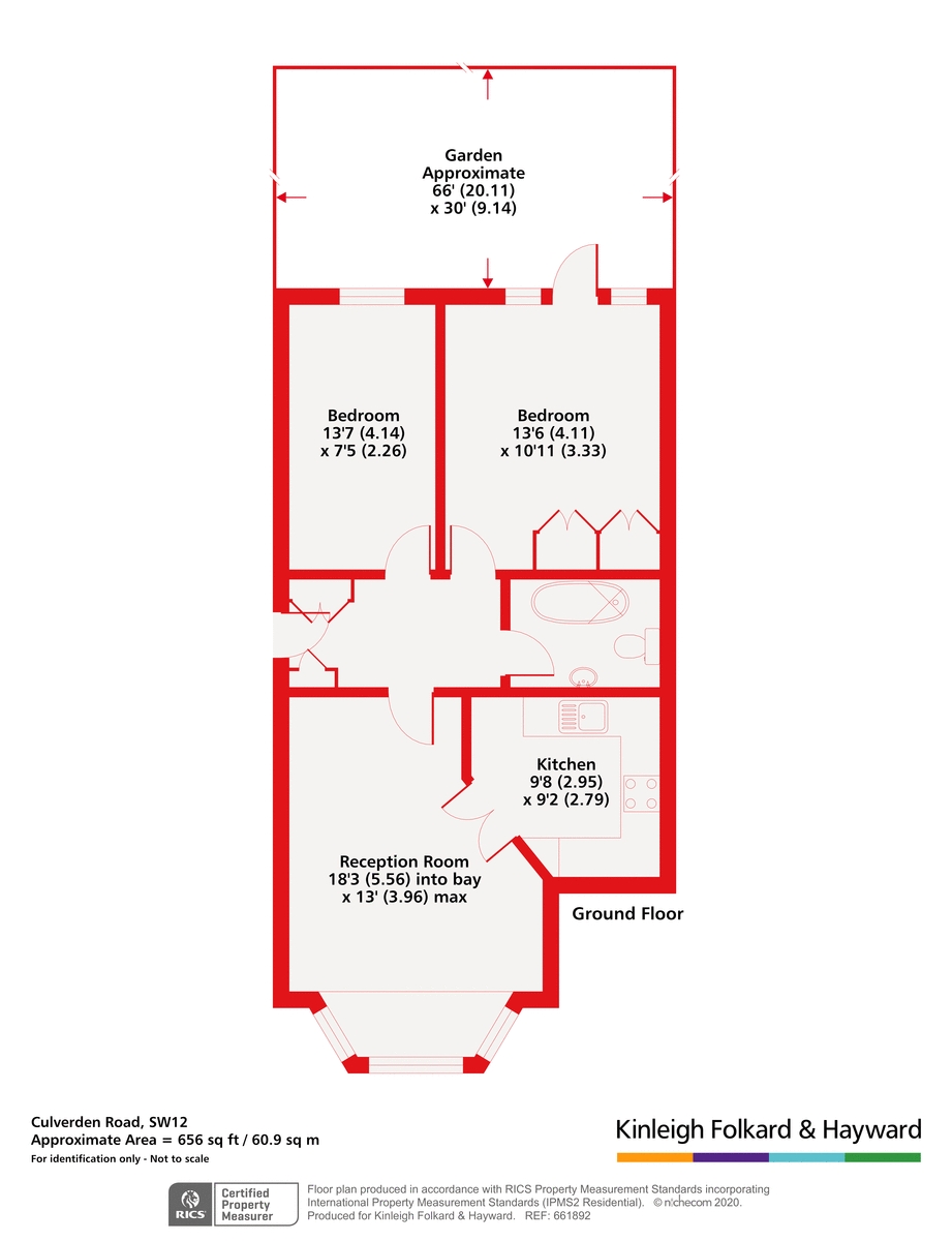 Flat 1, 56, Culverden Road, London floorplan