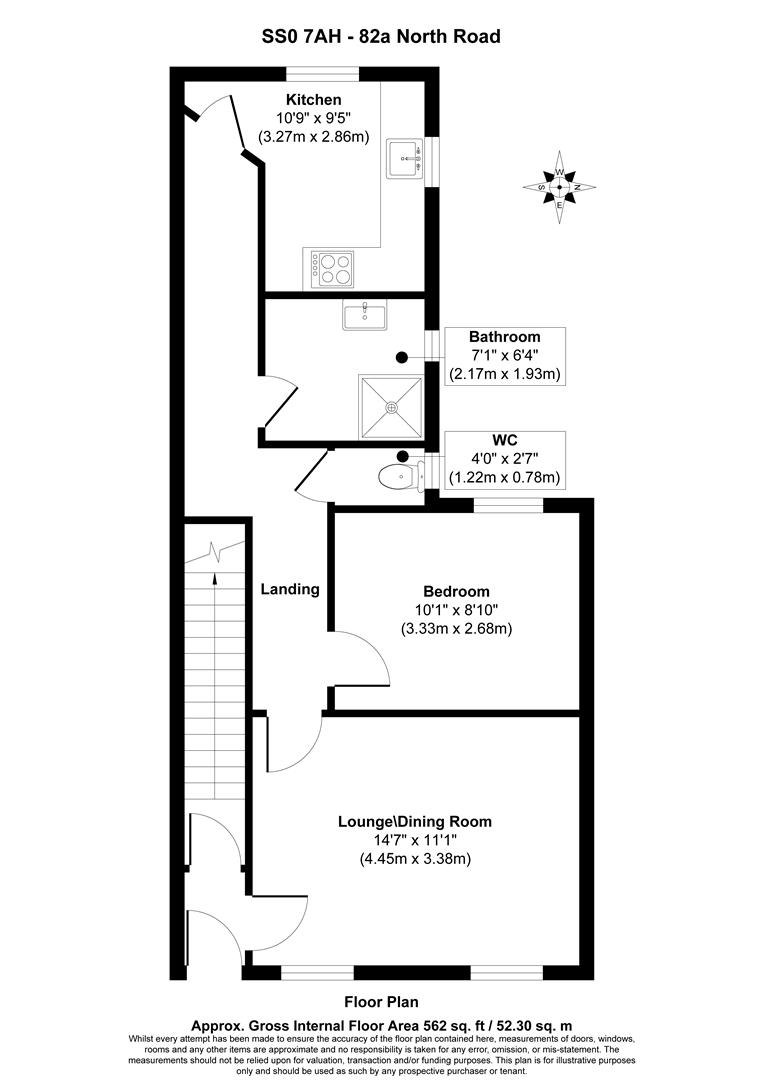 82A, North Road, Westcliff-On-Sea floorplan