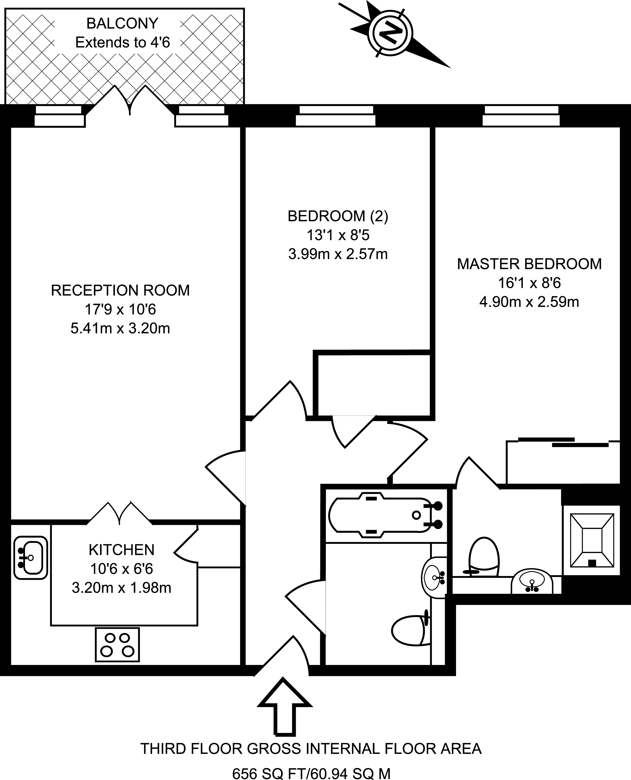 2 Bedrooms Flat to rent in Brentford Lock, Brentford TW8