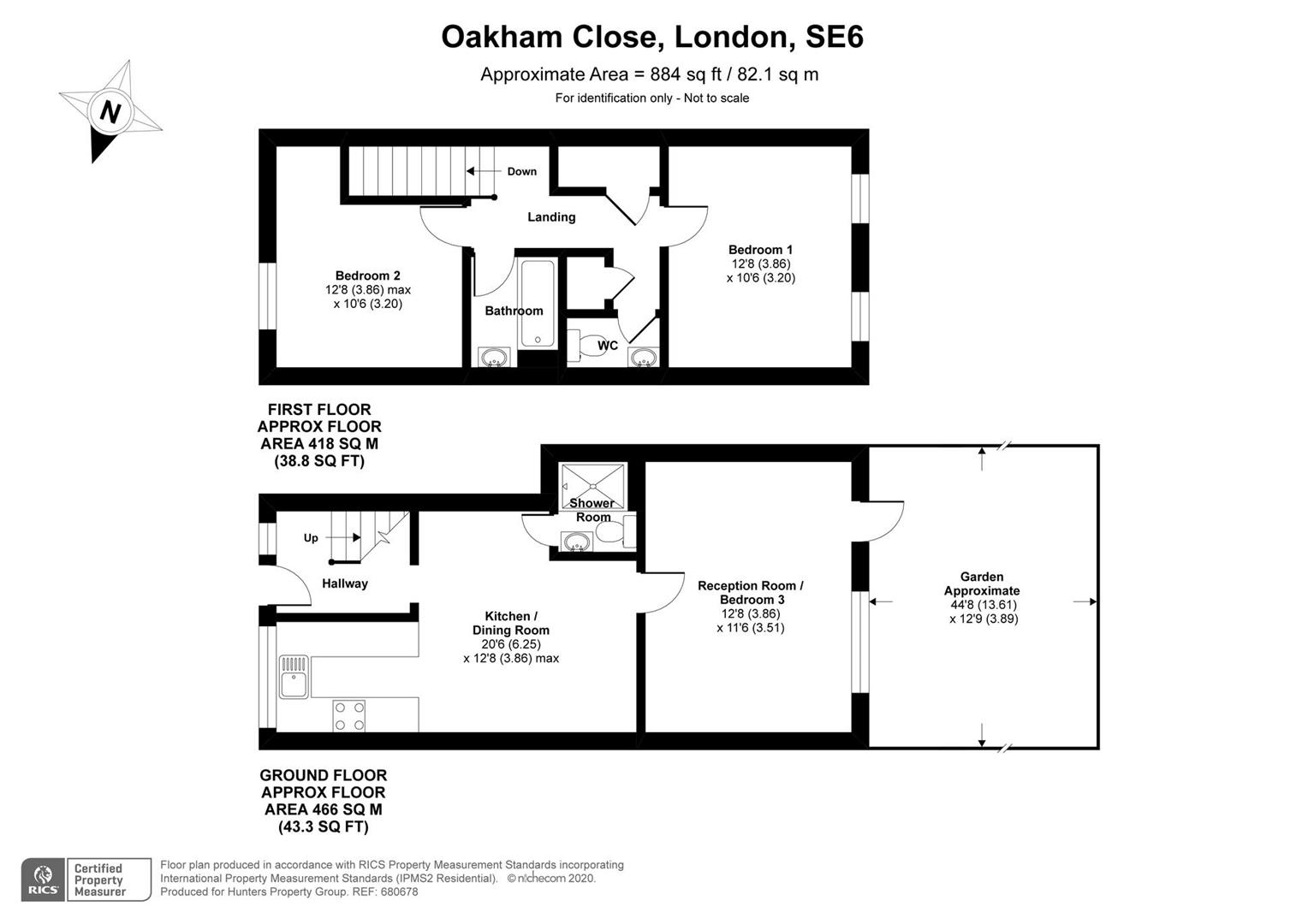 13, Oakham Close, London floorplan