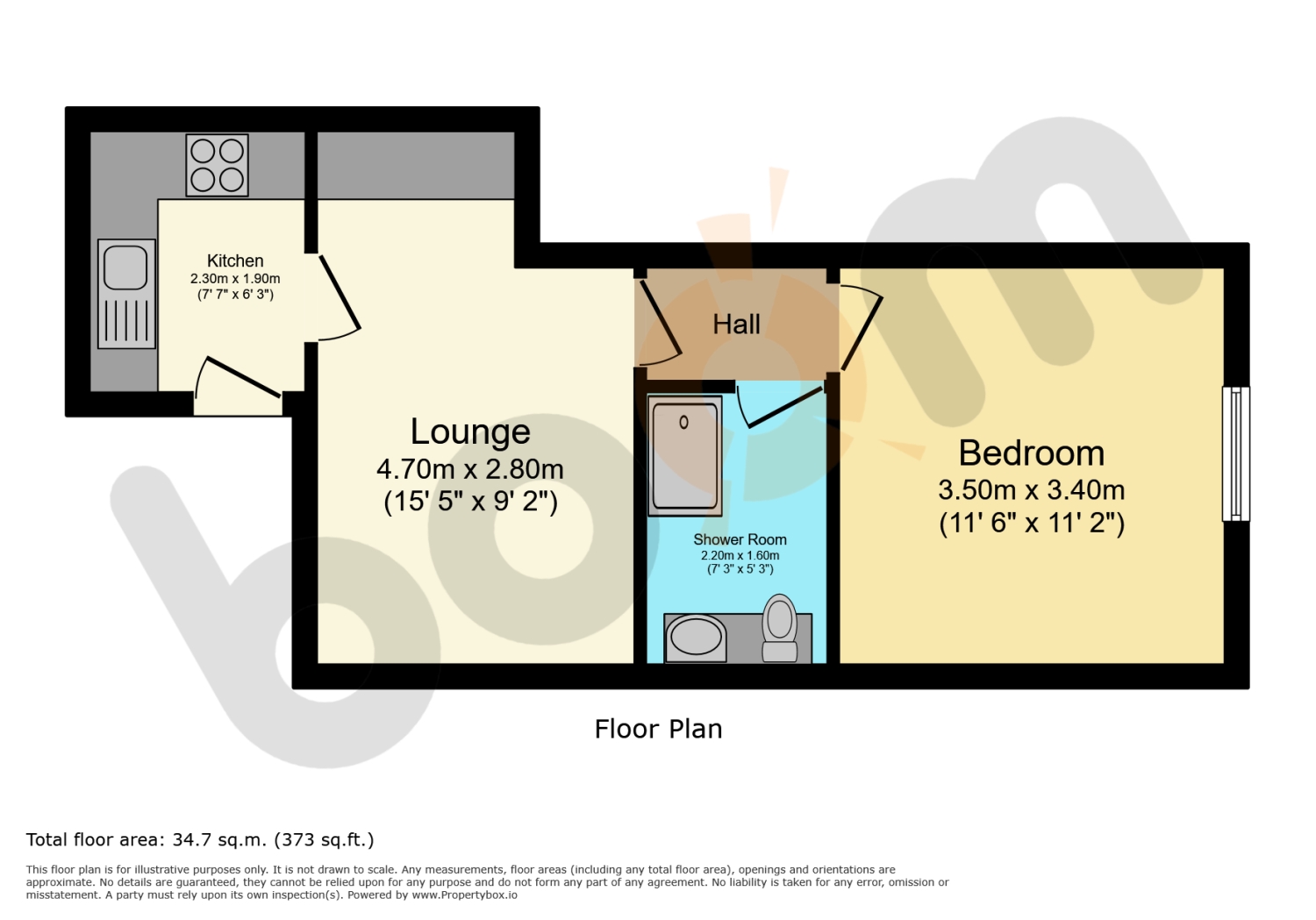Flat 0/1, 13 Mains Road, Beith floorplan