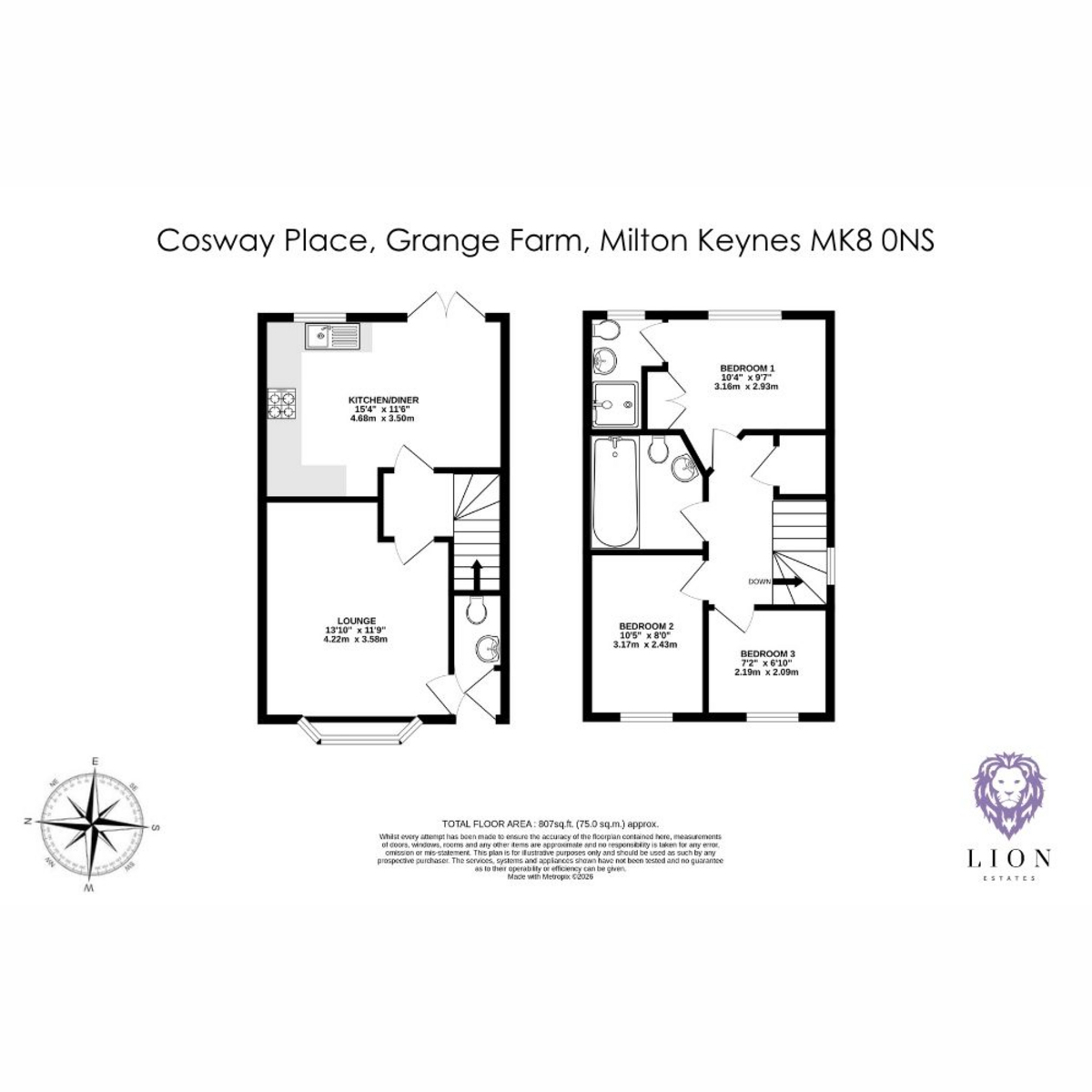 14, Cosway Place, Milton Keynes floorplan