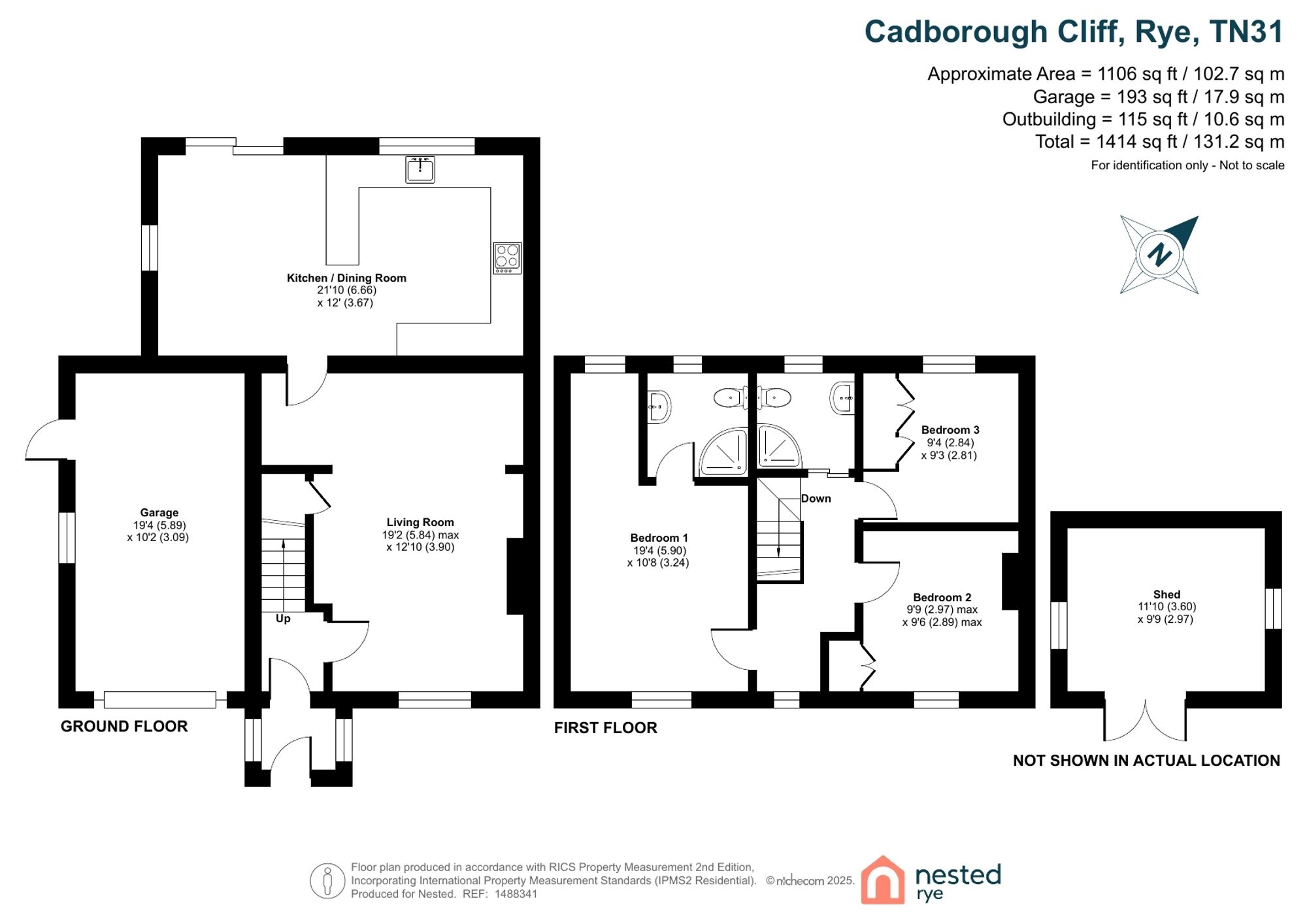 41 Cadborough Cliff, Rye floorplan