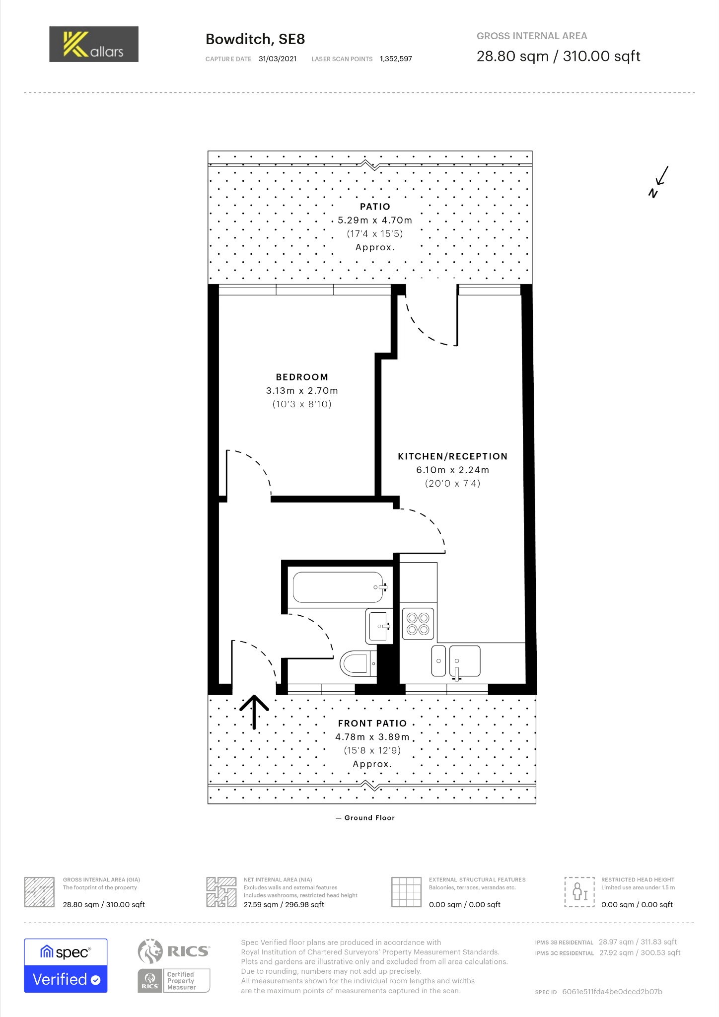 Flat 2, Gransden House, London floorplan