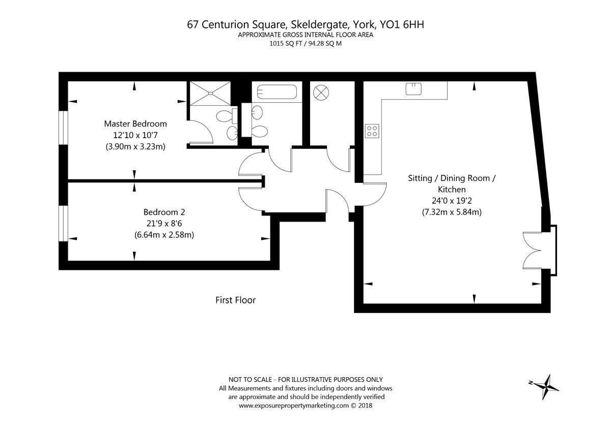 2 Bedrooms Flat for sale in Centurion Square, Skeldergate, York YO1