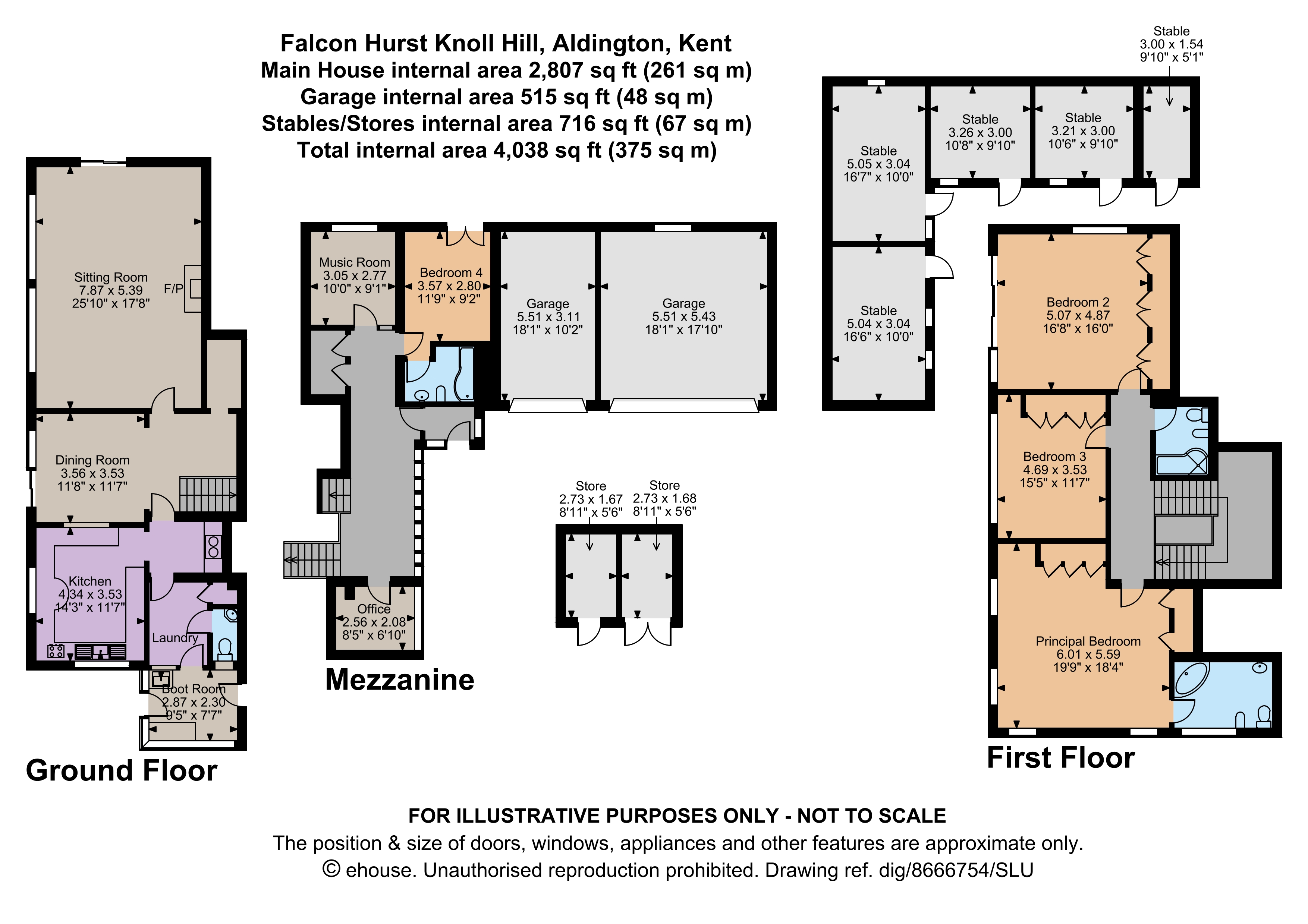 Falconhurst,, Knoll Hill, Kent floorplan