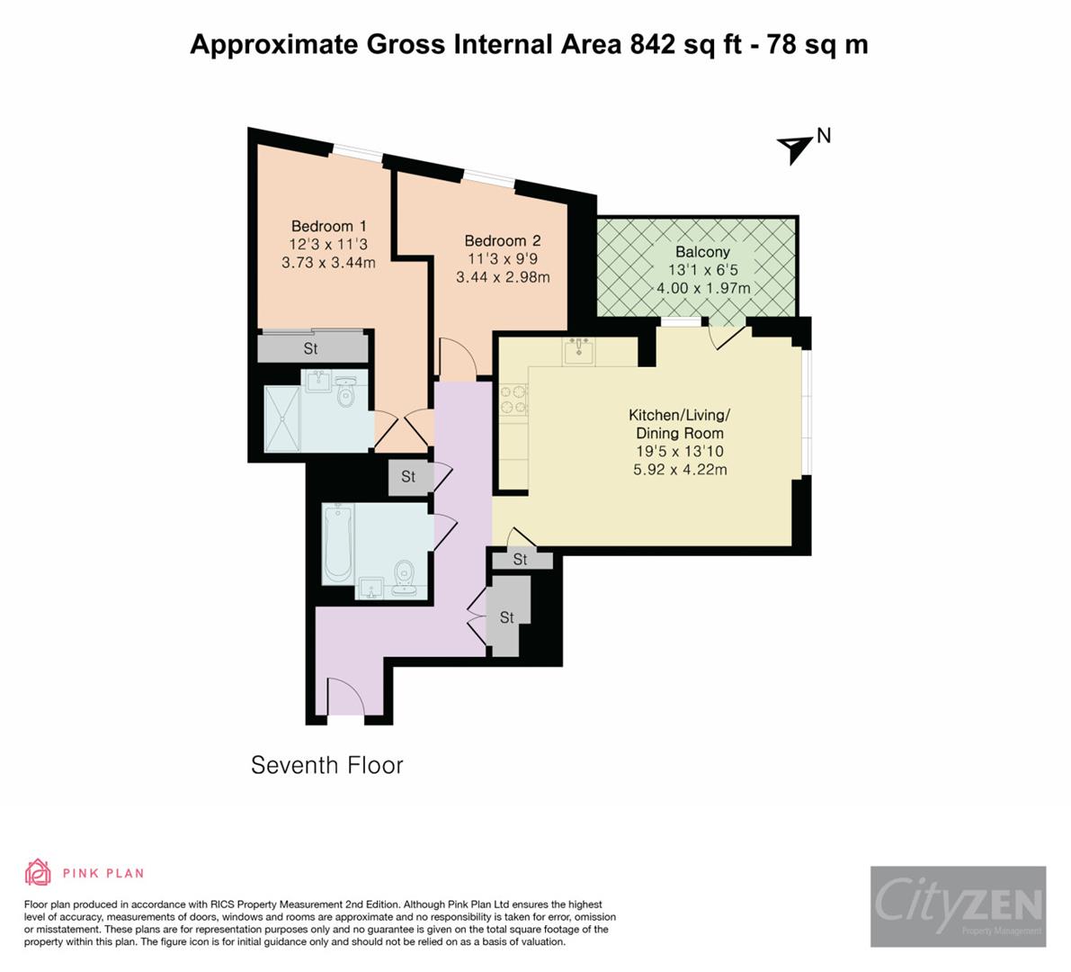 TWO BEDS, 2 Maple Mews, London floorplan