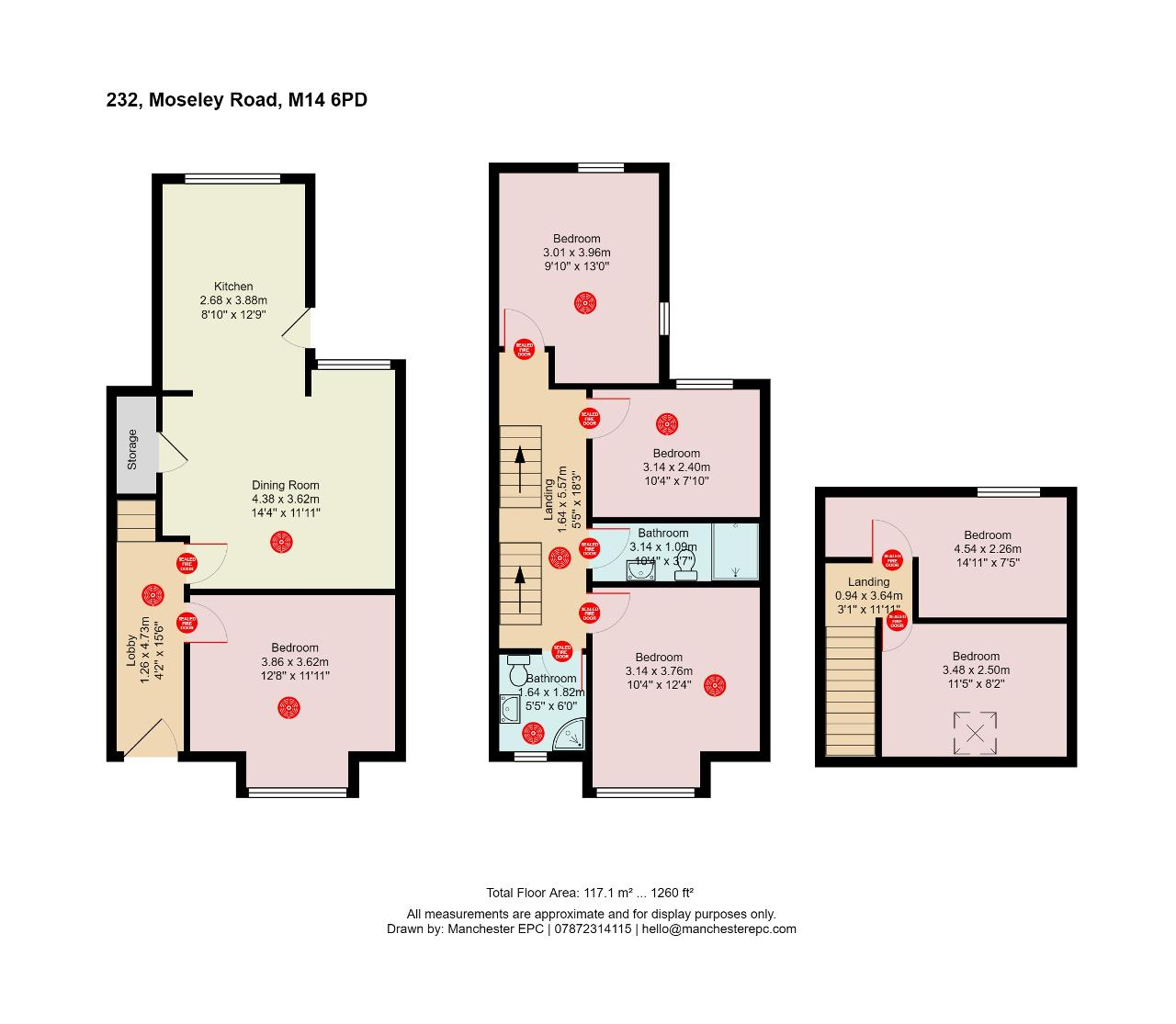 232, Moseley Road, Manchester floorplan
