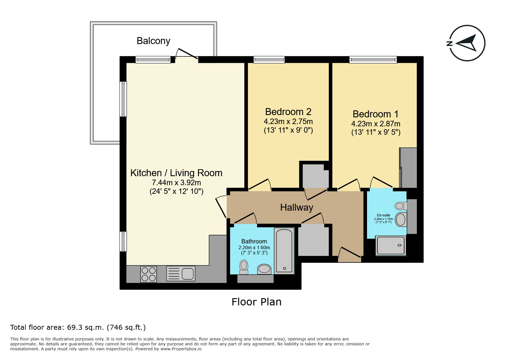 Flat 2, Nuffield House, Holmesley Road, Borehamwood floorplan