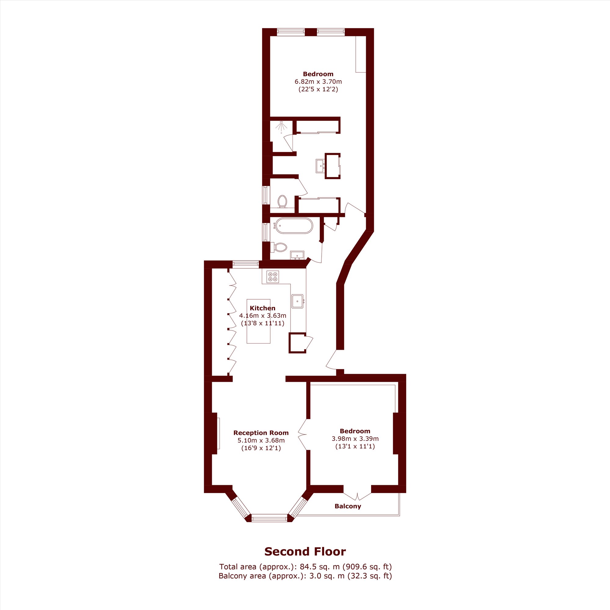 195 Wymering Mansions, Wymering Road, London floorplan