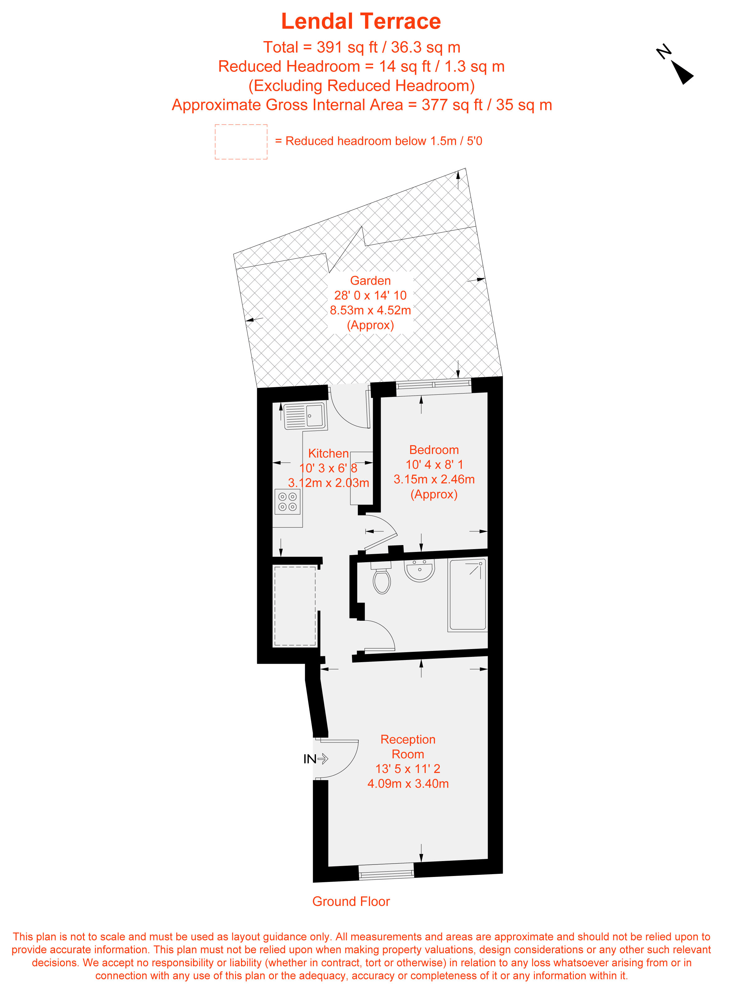 Flat 1, 5, Lendal Terrace, London floorplan