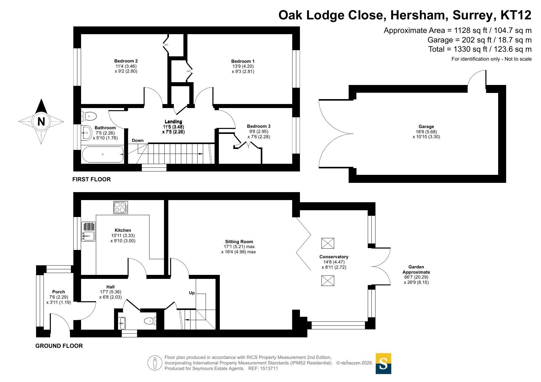 19, Oak Lodge Close, Surrey floorplan