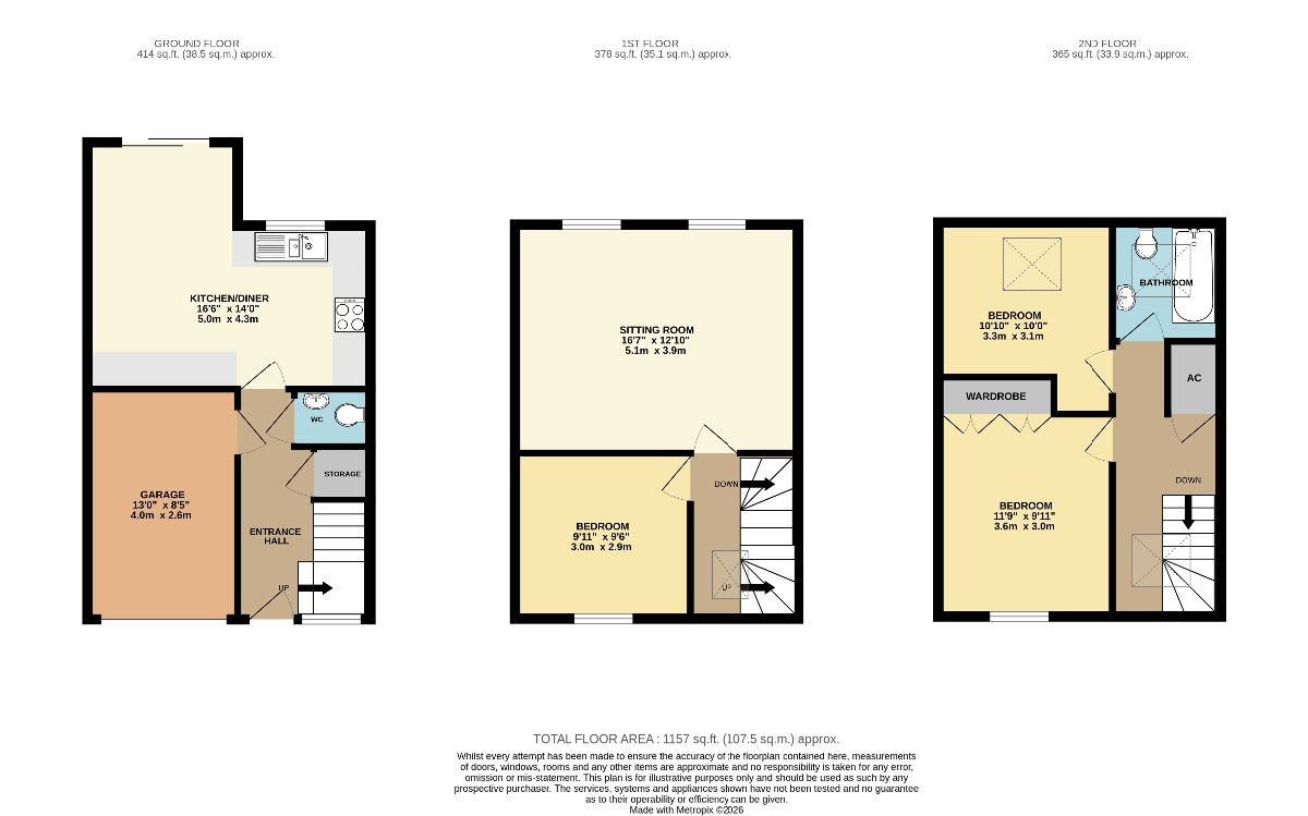 12 Essex Close, Worcester floorplan