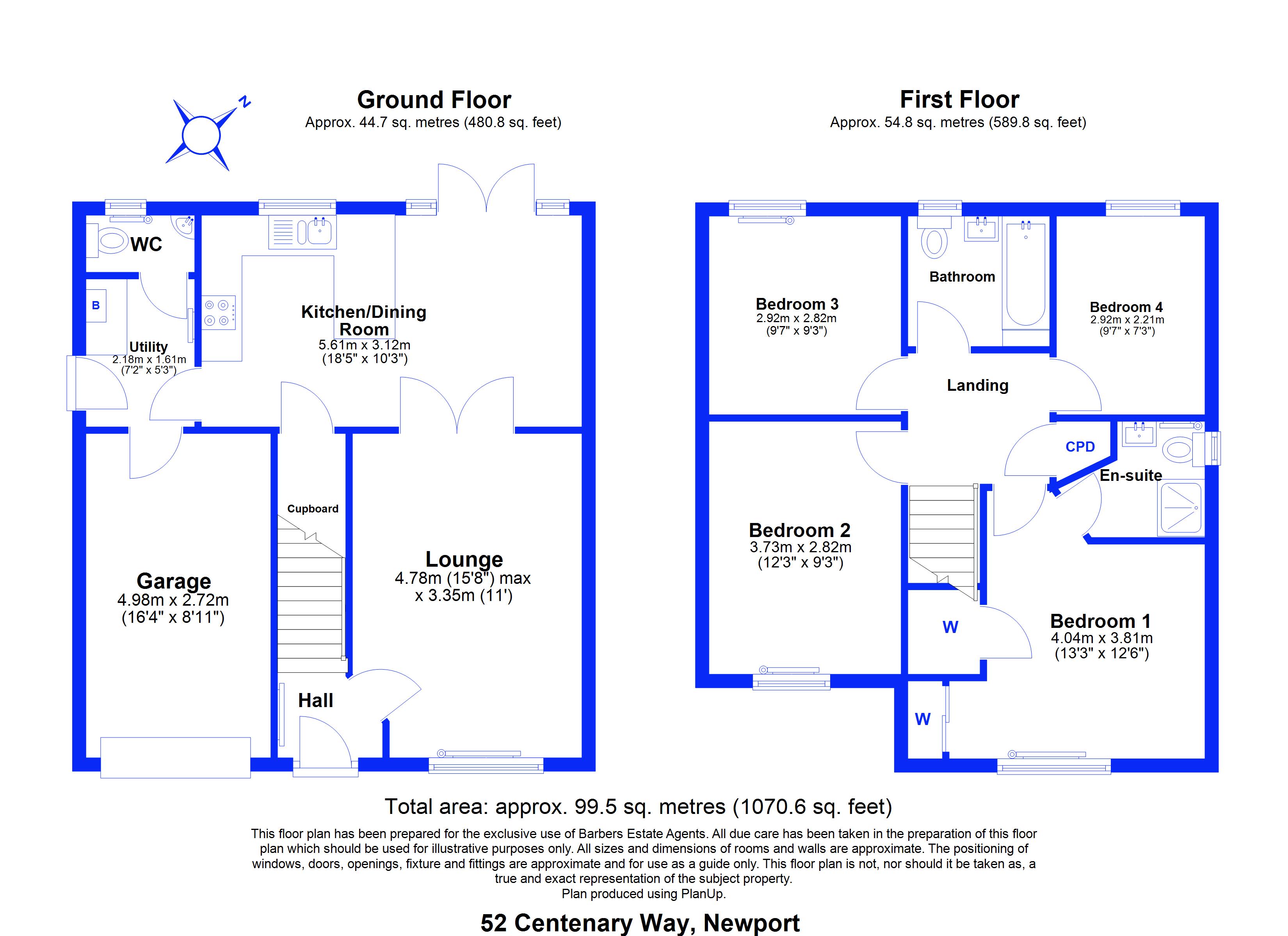 52, Centenary Way, Newport floorplan