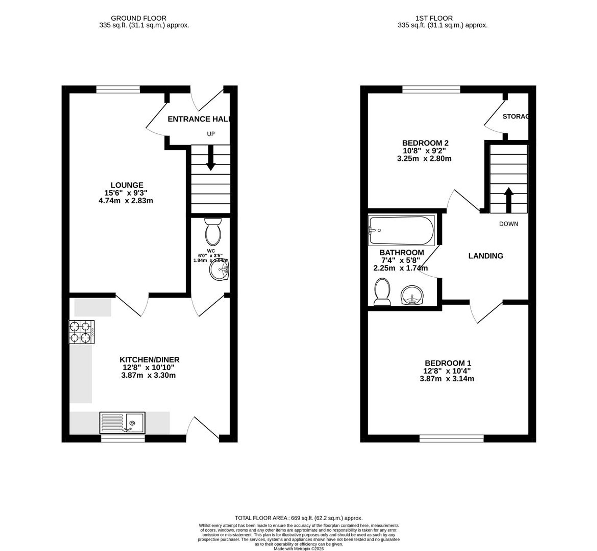 21 Caulfield Close, Chesterfield floorplan