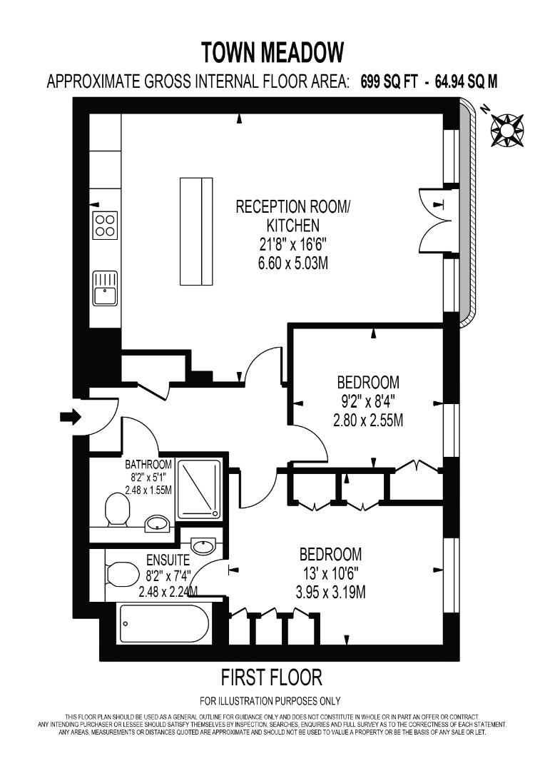 Apartment 7, 4 Town Meadow, Brentford floorplan