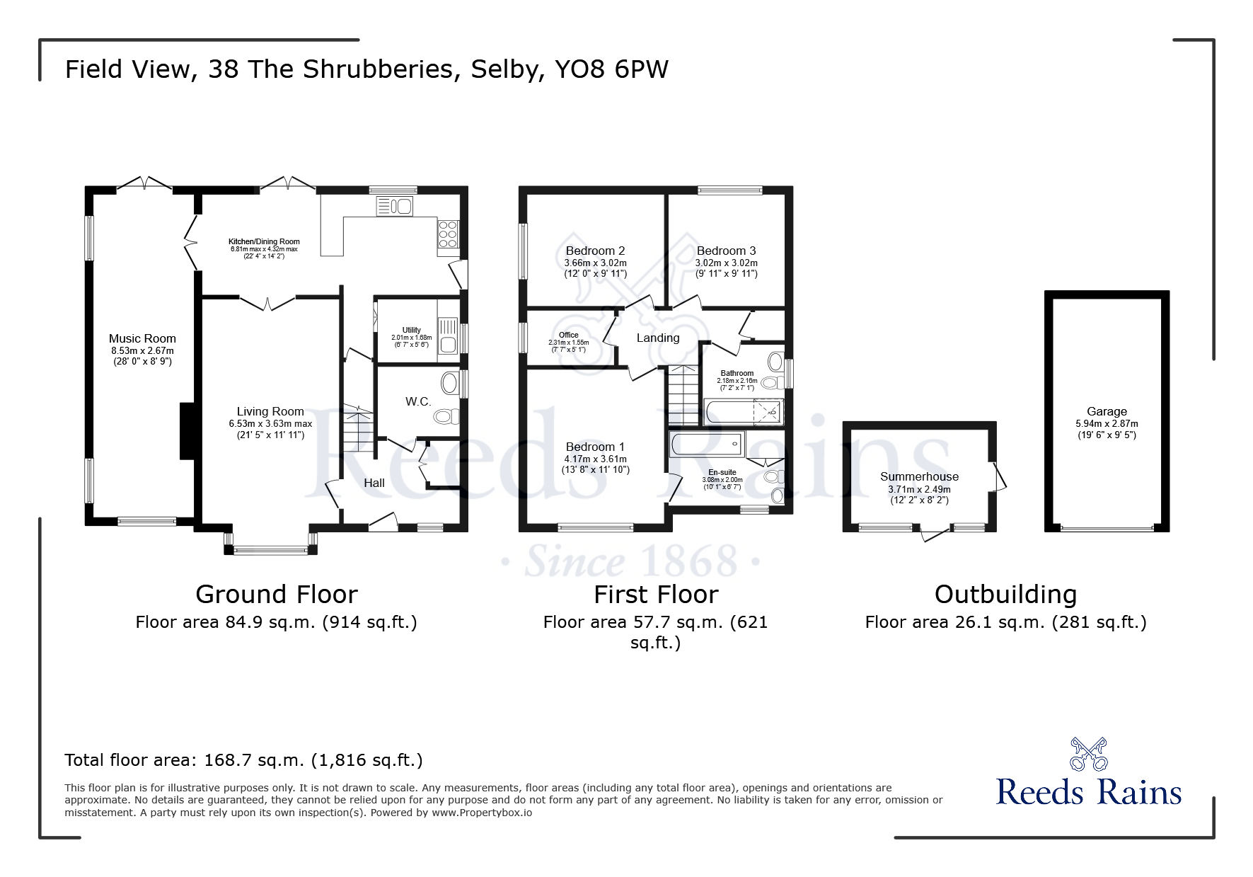 Field View, 38, The Shrubberies, Selby floorplan