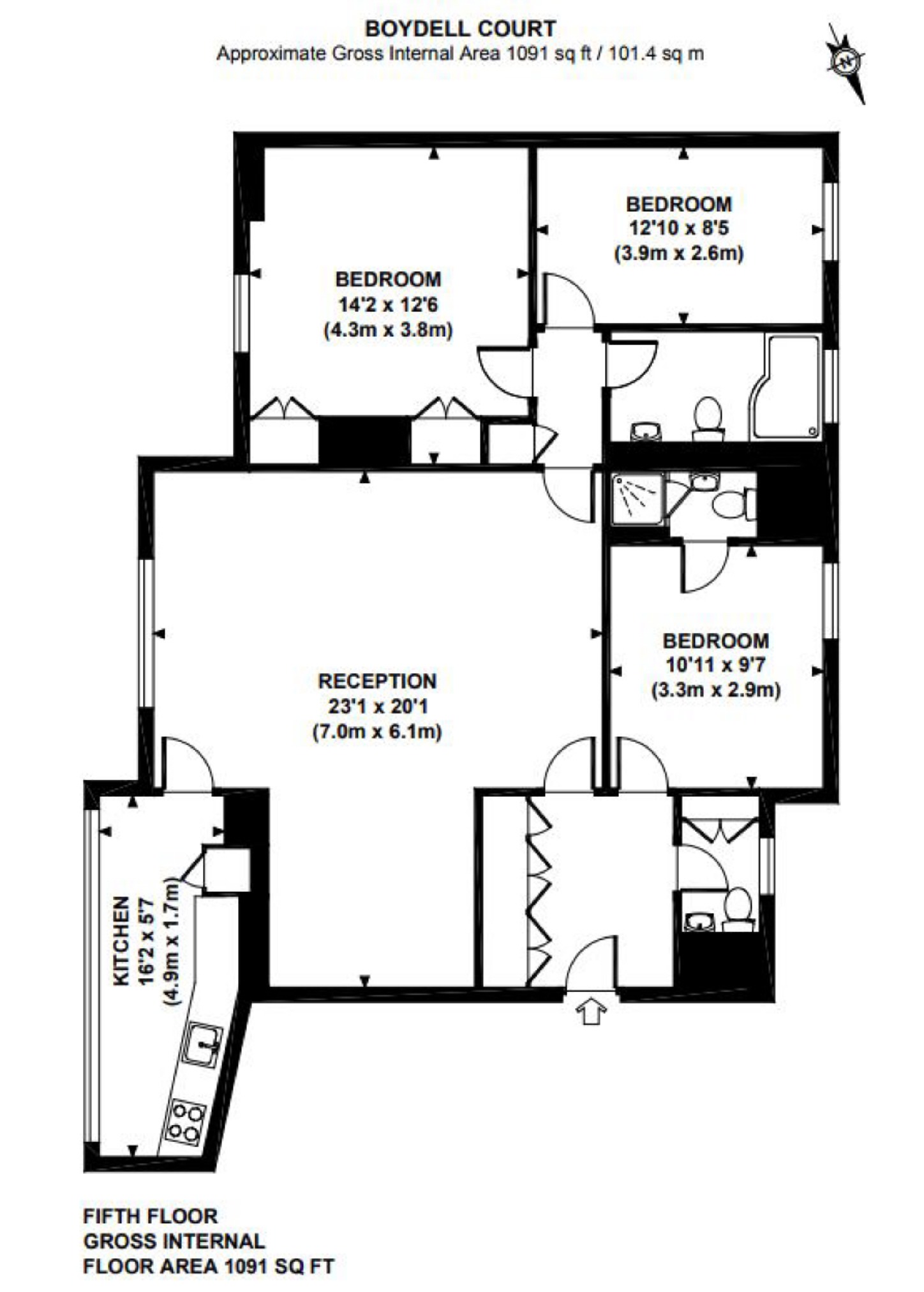 3 Bedrooms Flat to rent in Boydell Court, St Johns Wood, London NW8