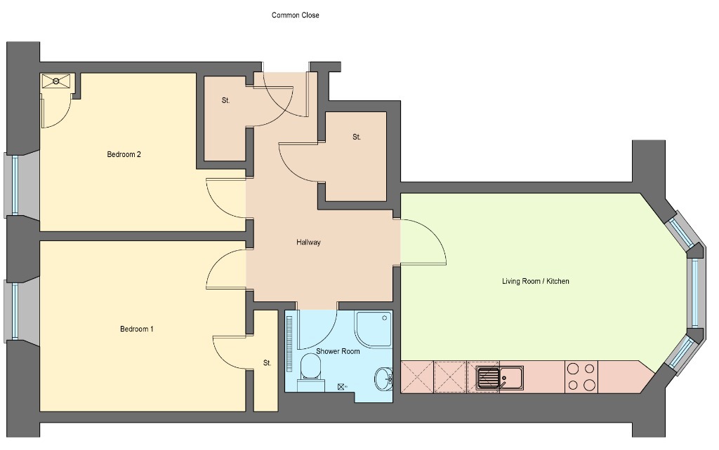 Flat 1/3, 492, Duke Street, Dennistoun floorplan