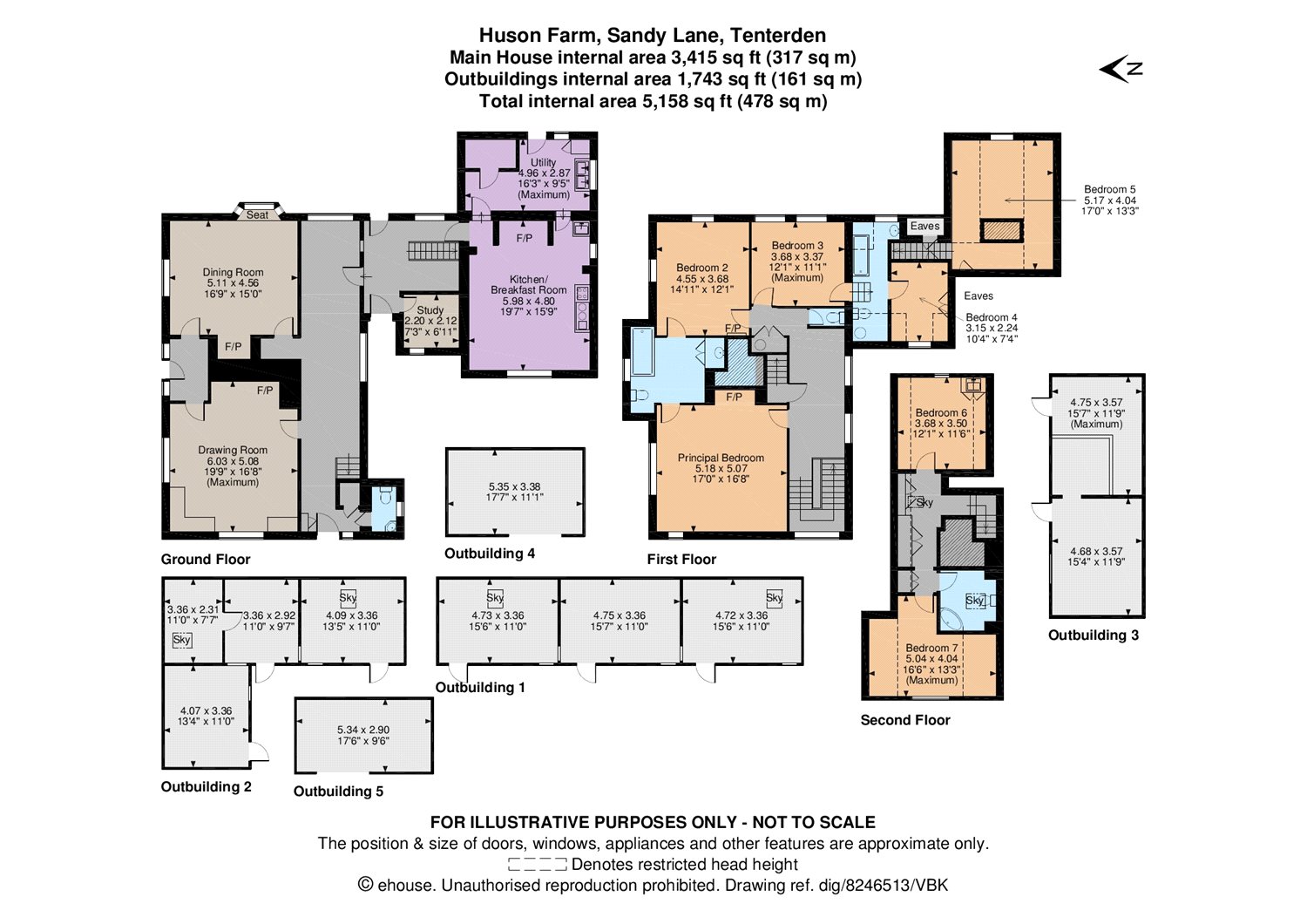 5 Bedrooms Detached house for sale in Sandy Lane, Tenterden, Kent TN30