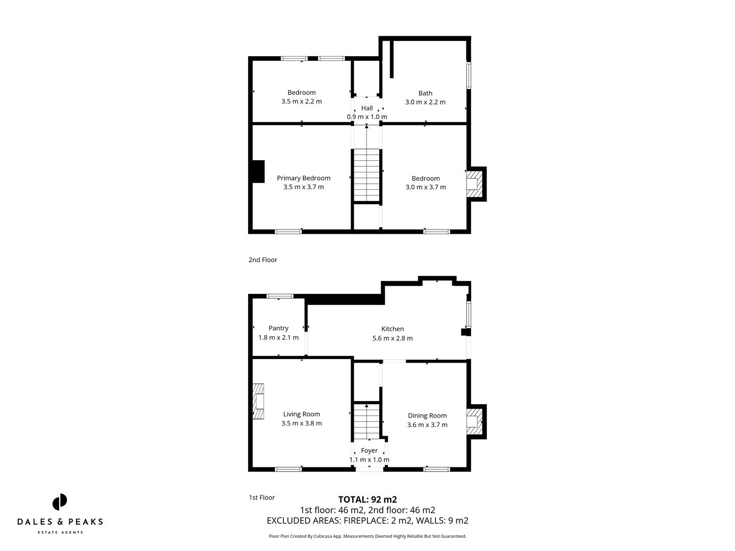 Nant Cottage, St. Johns Road, Matlock floorplan