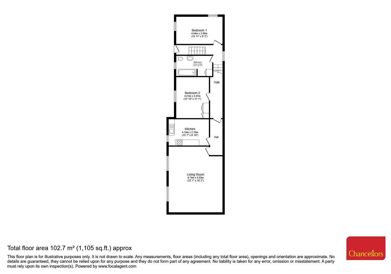 First Floor Newham Flat, Carmel College, Wallingford floorplan