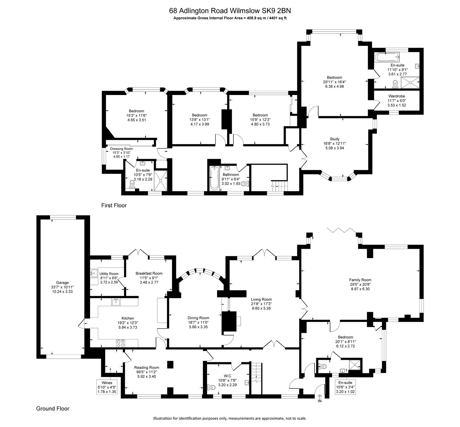 68, Adlington Road, Wilmslow floorplan