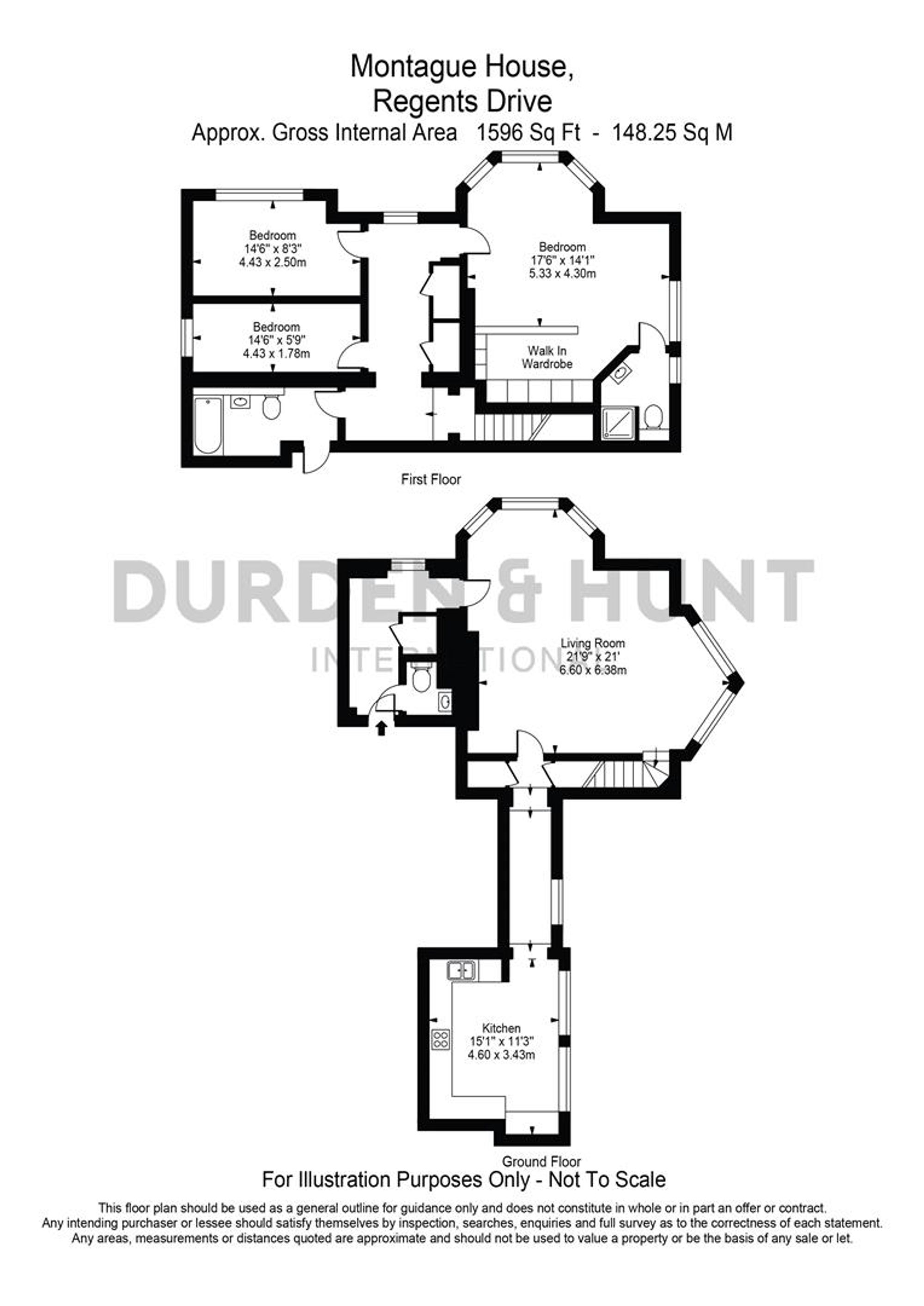 Apt 1, Montague House Regents Drive, Woodford Green floorplan