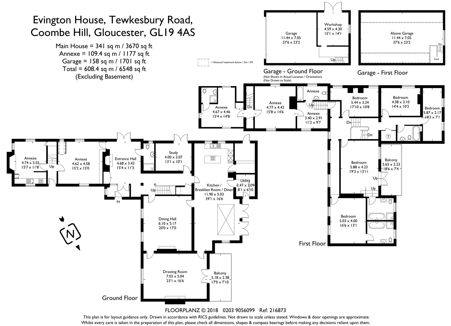 7 Bedrooms Detached house for sale in Tewkesbury Road, Coombe Hill, Nr Cheltenham, Gloucestershire GL19