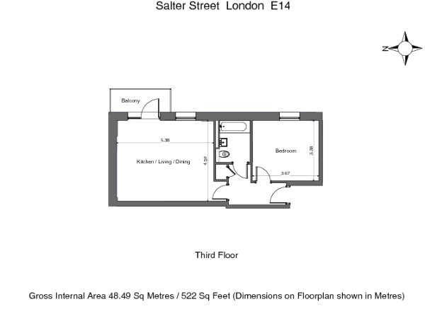 1 Bedrooms Flat to rent in Cayman Court, 9 Salter Street, London E14