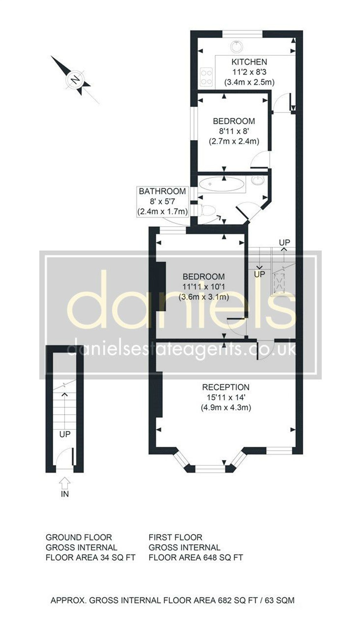 2 Bedrooms Flat to rent in Litchfield Gardens, Willesden Green, London NW10